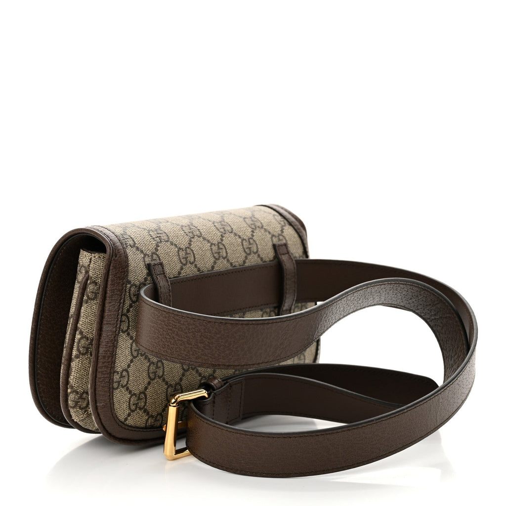 GG Supreme Monogram Textured Dollar Calfskin Blondie Belt Bag 115 46 Beige Ebony New Acero