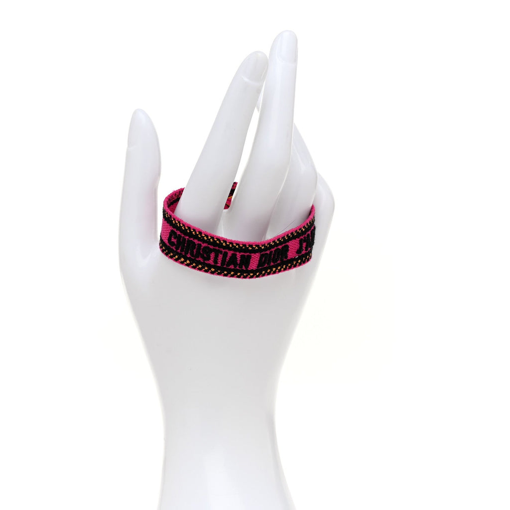 Woven Cotton J'Adior Friendship Bracelet Pink Multicolor