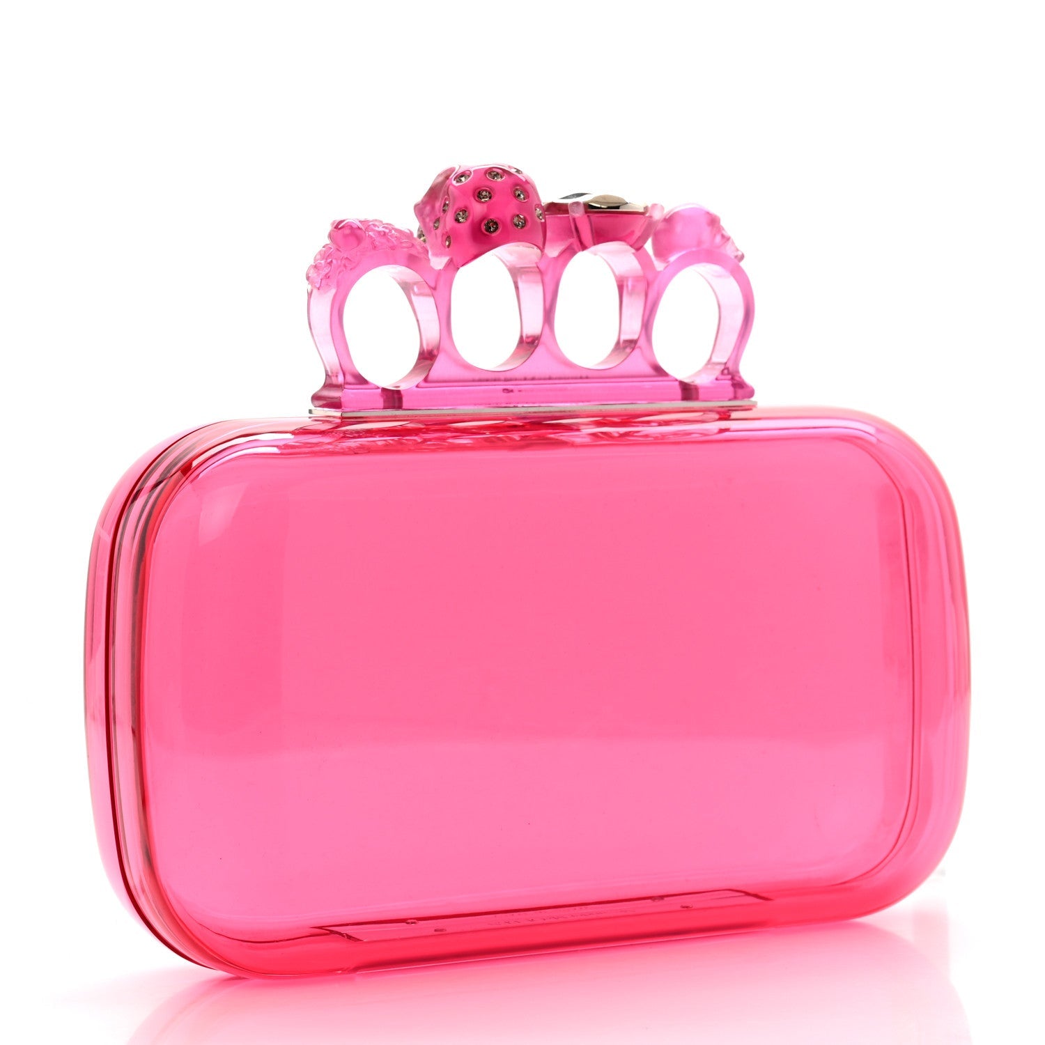 Resin Knuckle Clutch Pink