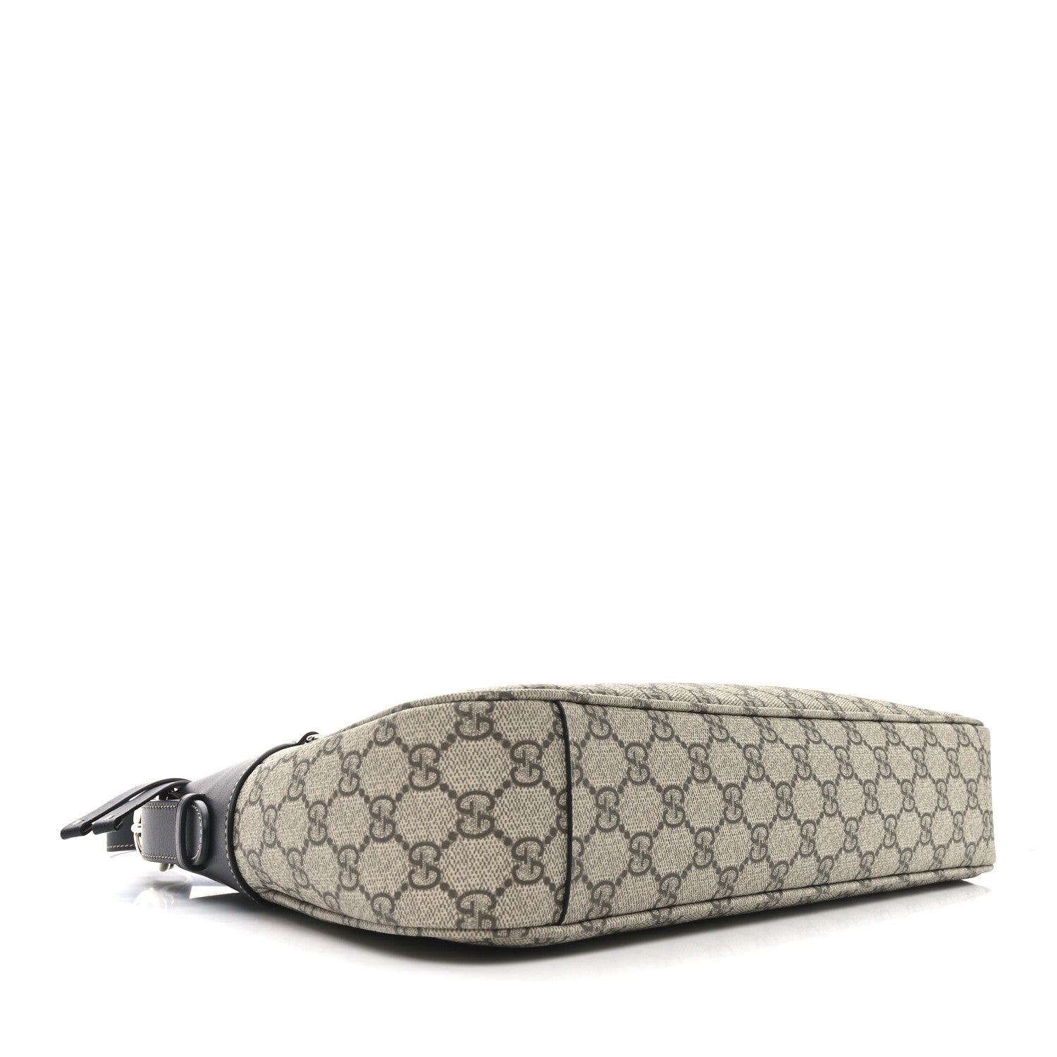 GG Supreme Monogram Emblem Medium Shoulder Bag Beige Ebony Black