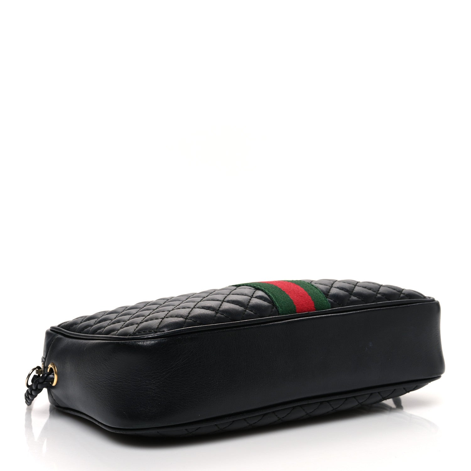 Calfskin Web Trapuntata Small GG Shoulder Bag Black