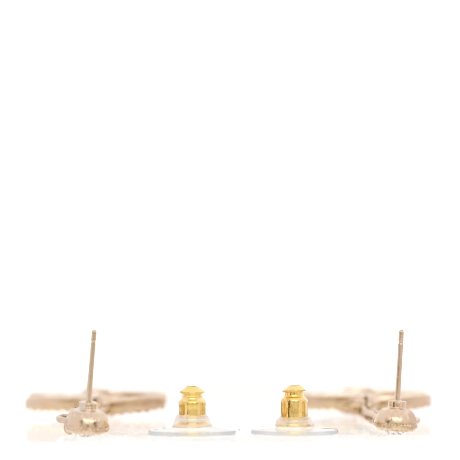 Crystal CC Drop Earrings Gold Multicolor