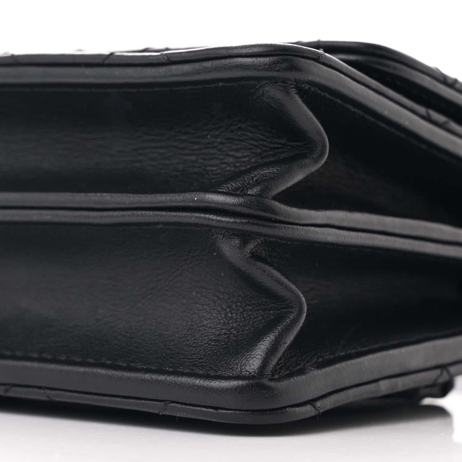 Aged Calfskin Quilted Mini Reissue Wallet On Chain WOC So Black