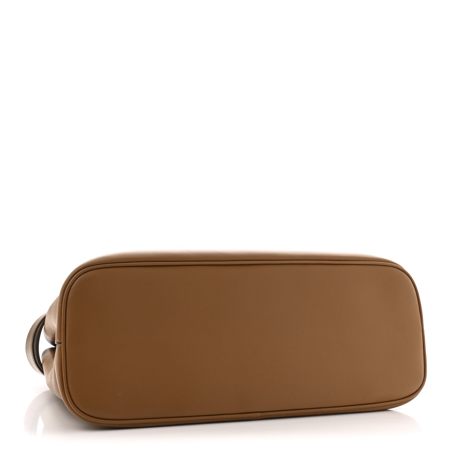 Soft Grained Calfskin Vitello Daino Large Buckle Bag Caramello