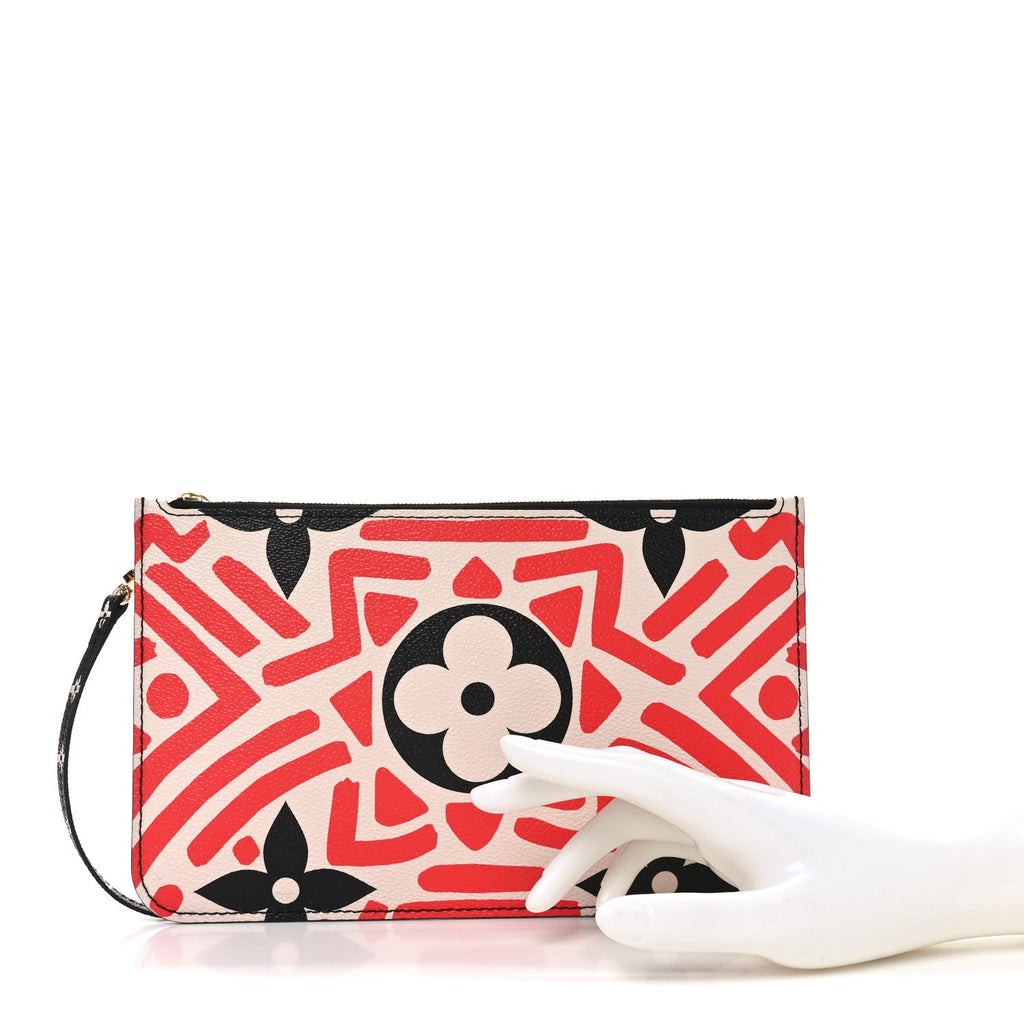 Monogram Giant Crafty Neverfull MM GM Pochette Creme Rouge Black