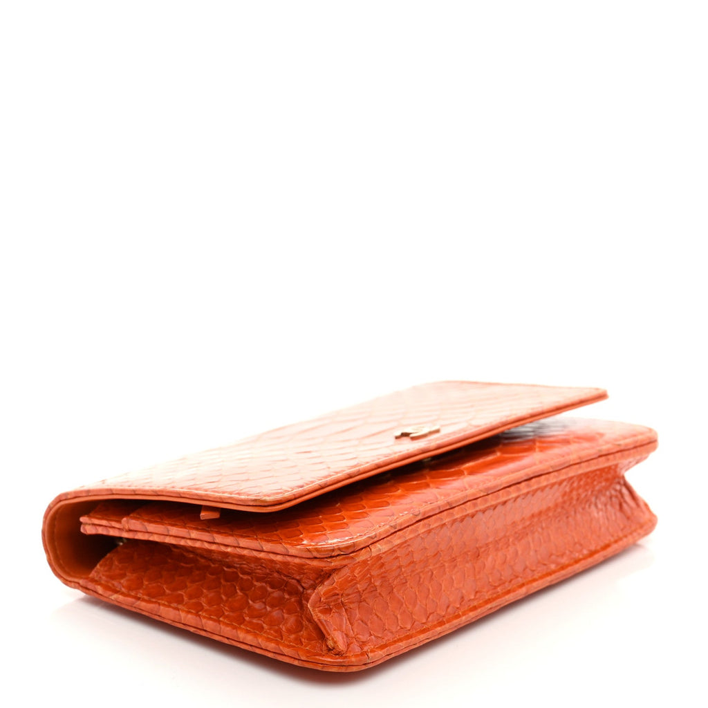 Snakeskin Wallet On Chain WOC Orange