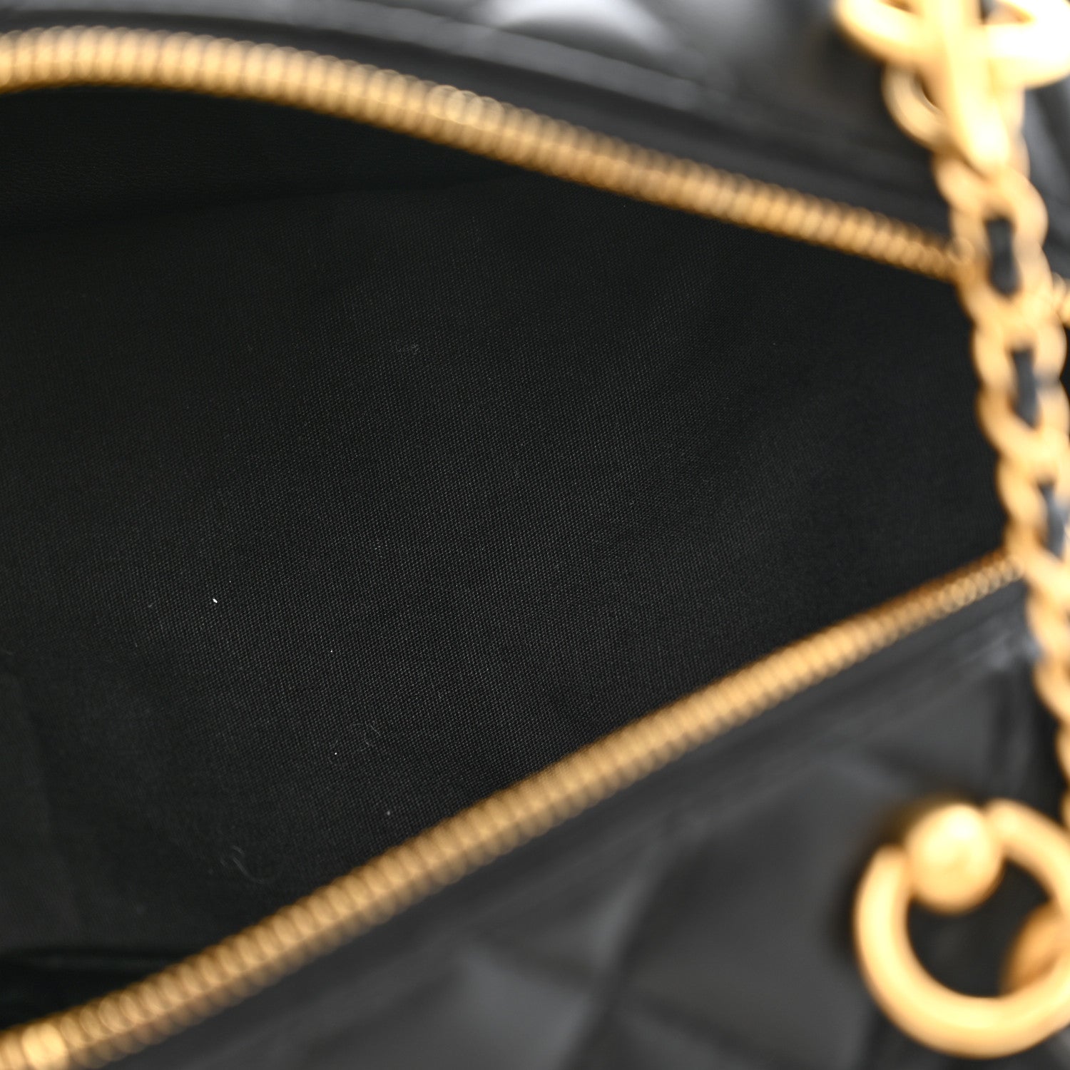 Lambskin Quilted CC Bowling Bag Black