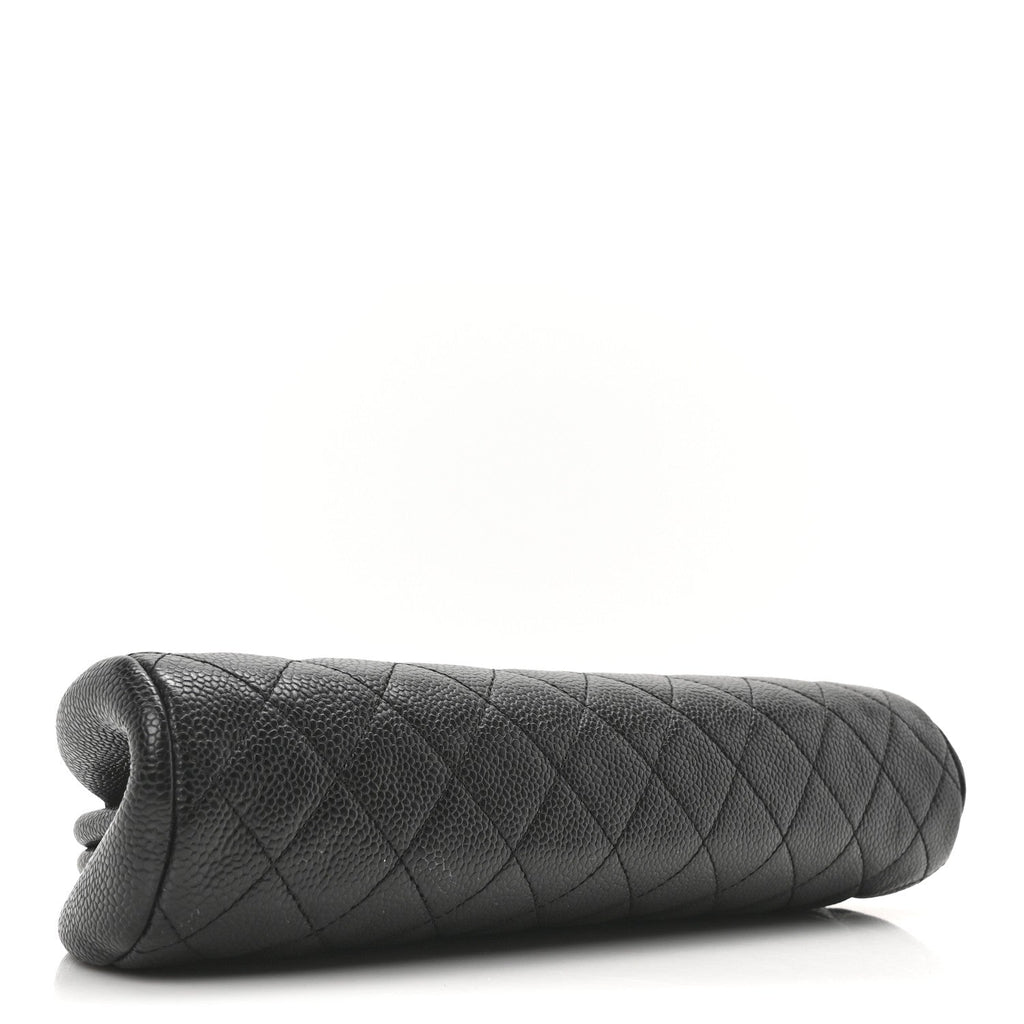 Caviar Quilted Timeless Clutch Black