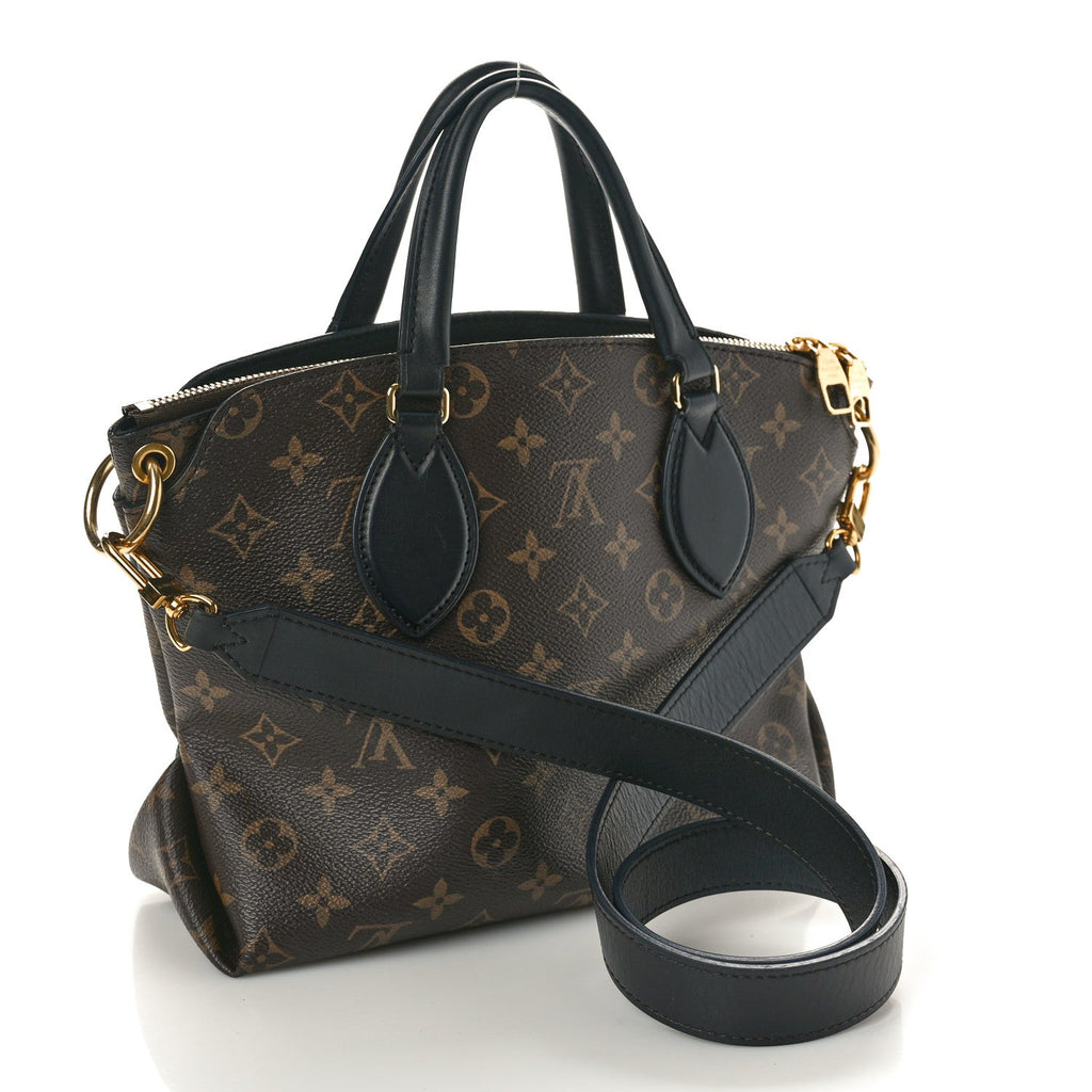 Monogram Flower Zipped Tote PM Black