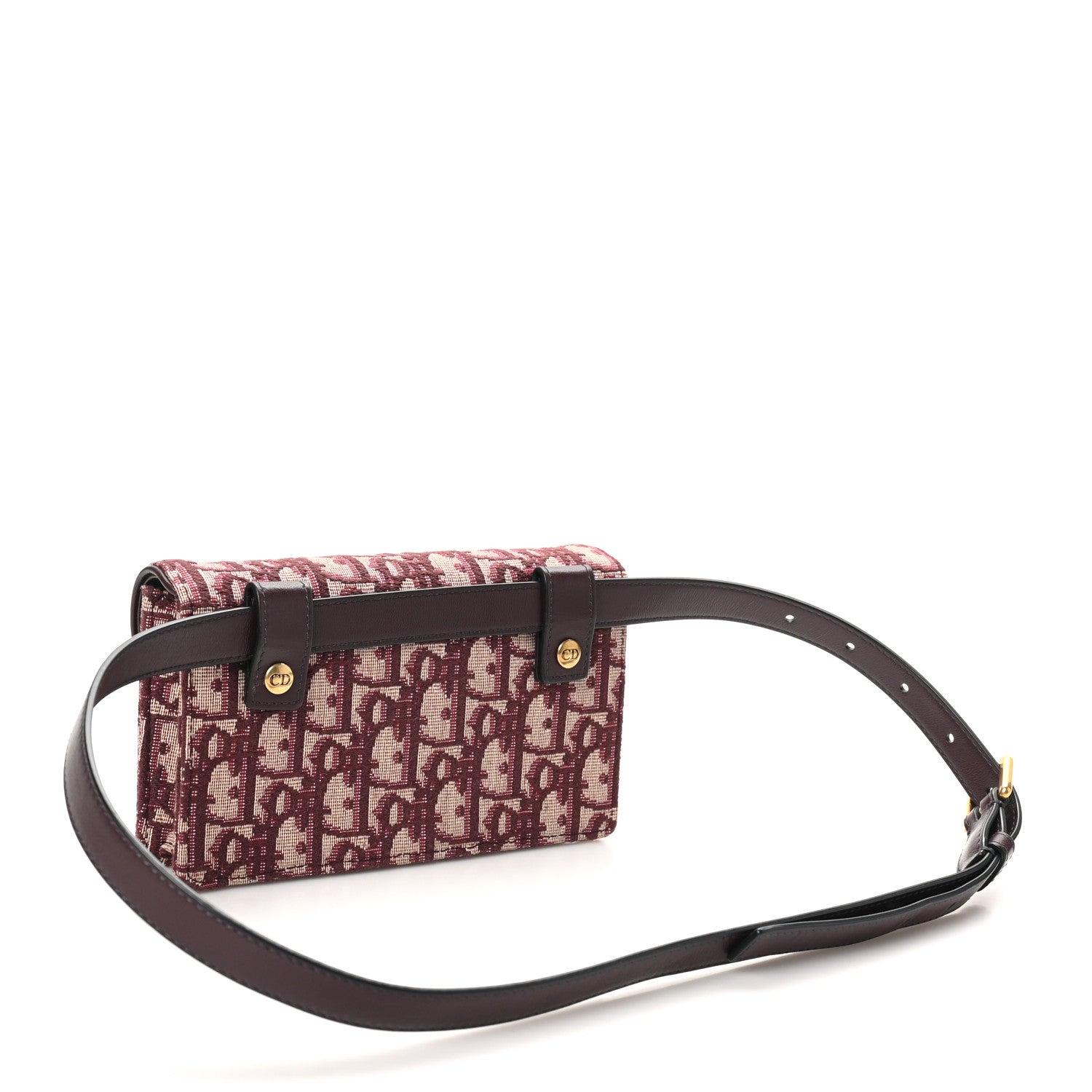 Oblique Saddle Belt Bag Bordeaux