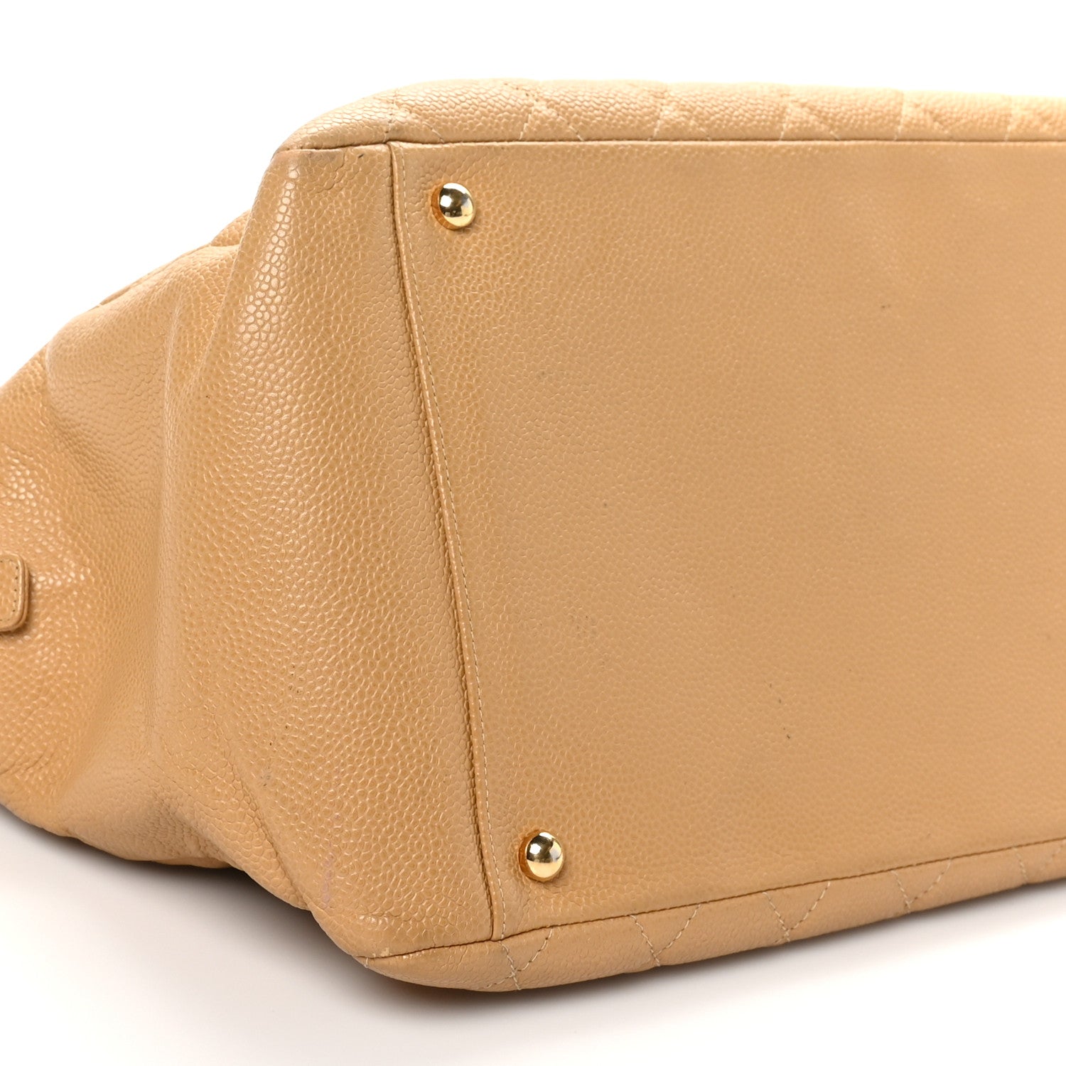 Caviar Quilted Timeless CC Shopping Tote Beige