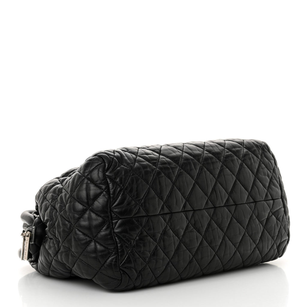 Lambskin Coco Cocoon Bowler Black