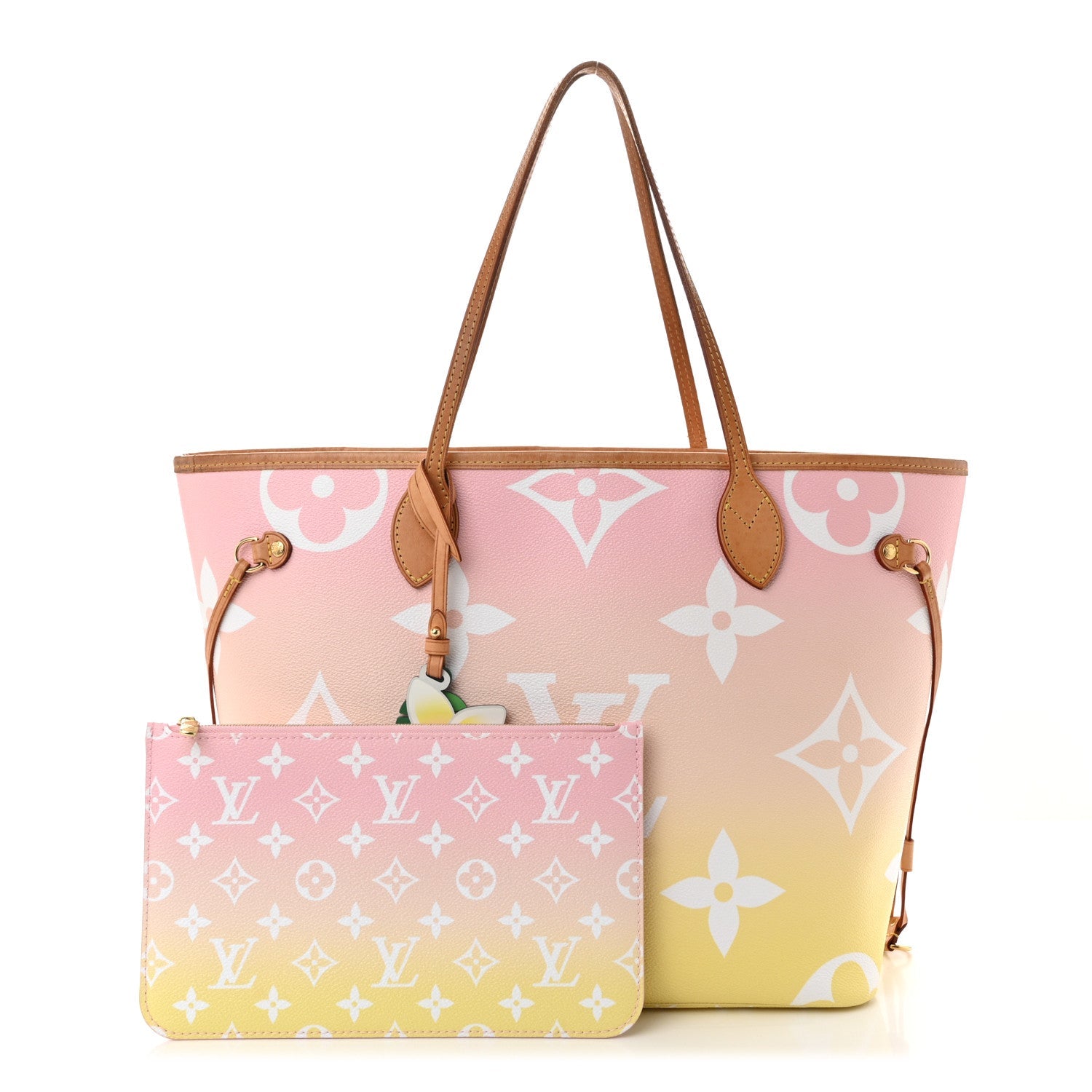 Monogram Giant By The Pool Neverfull MM Light Pink