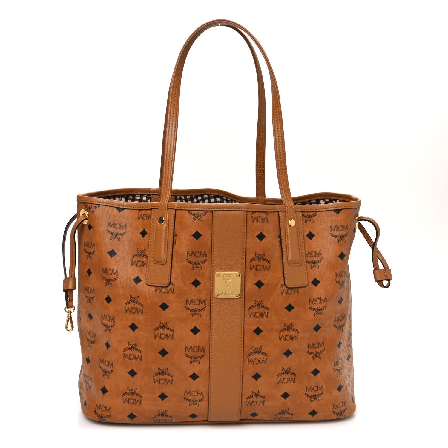 Visetos Medium Liz Reversible Shopper Tote Cognac