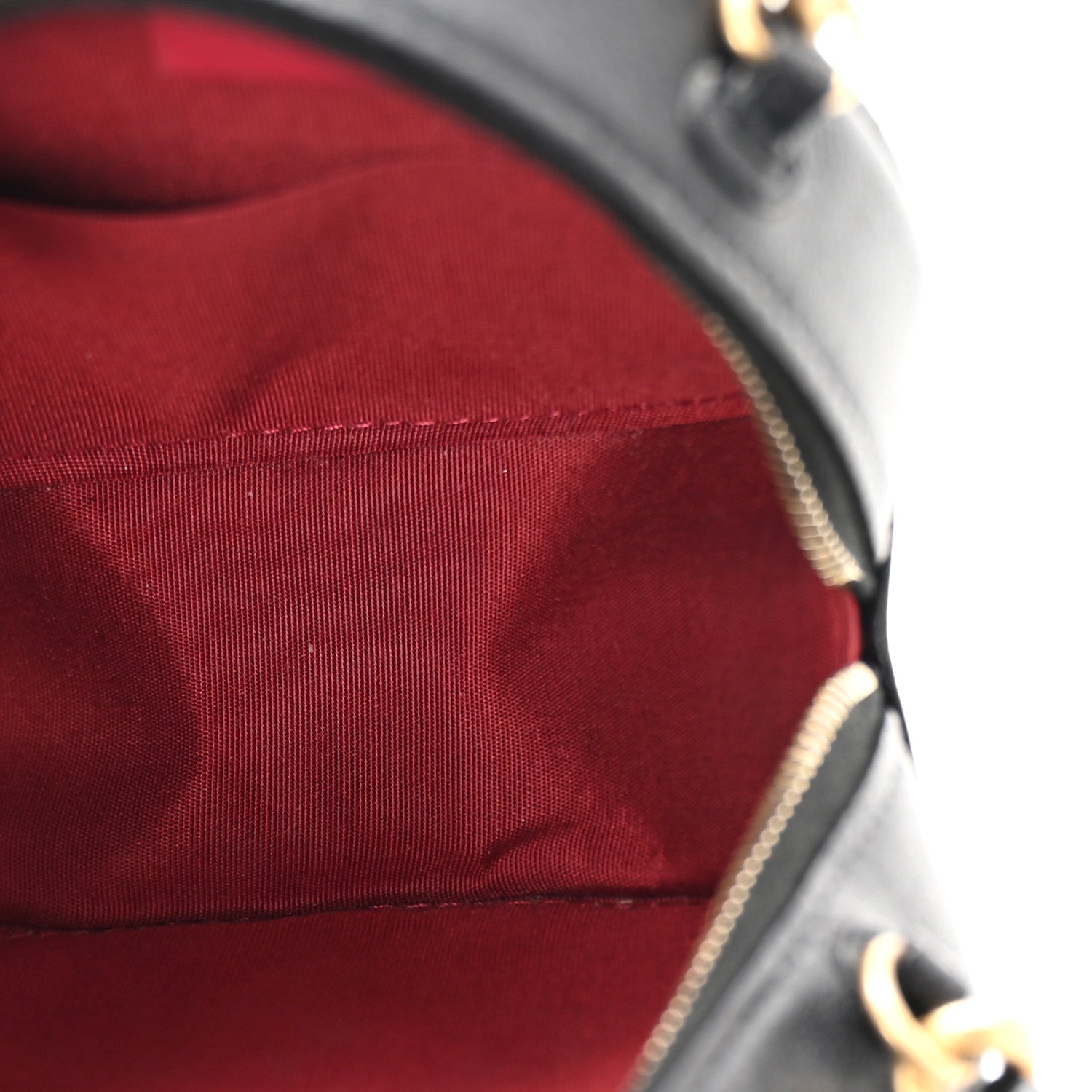 Shiny Goatskin Quilted Chanel 19 Round Clutch With Chain Black