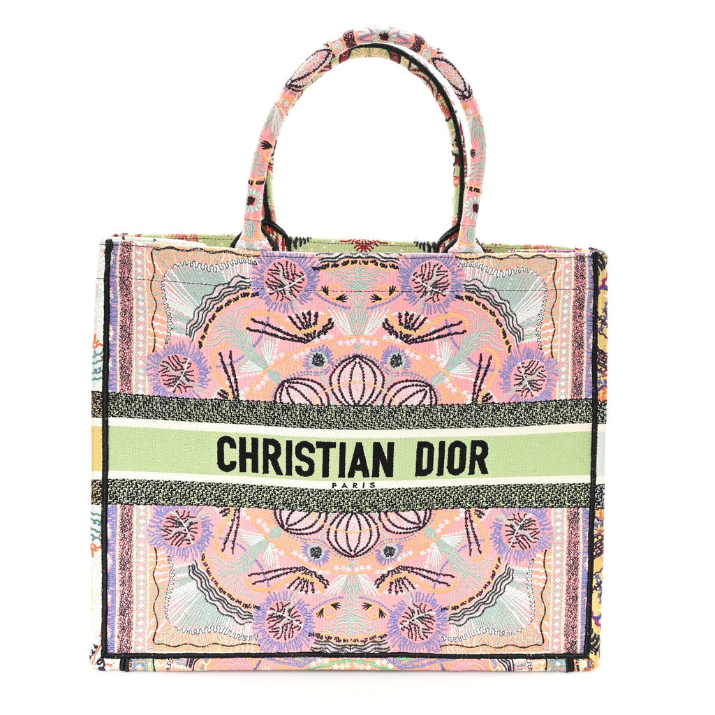 Canvas Embroidered Large In Lights Book Tote Multicolor