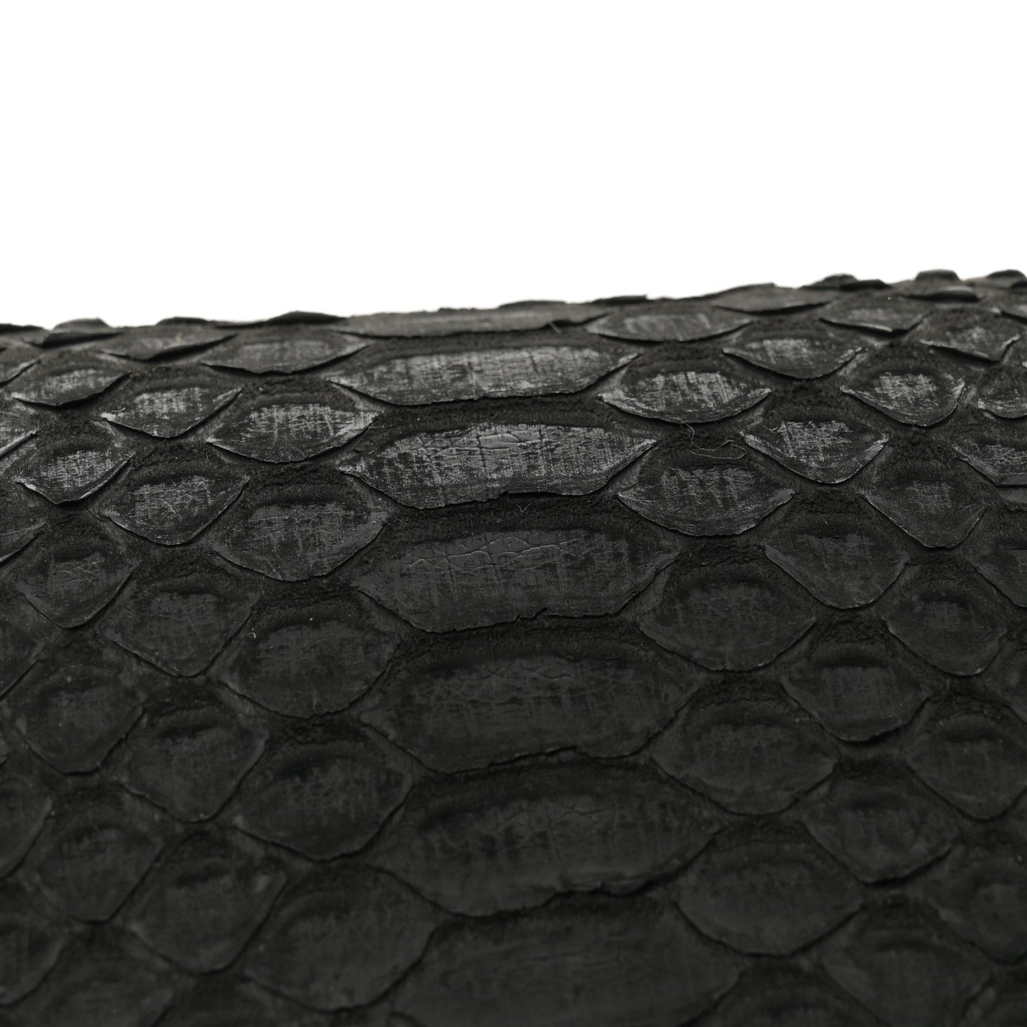 Matte Snakeskin Calfskin Small Boy Flap Black