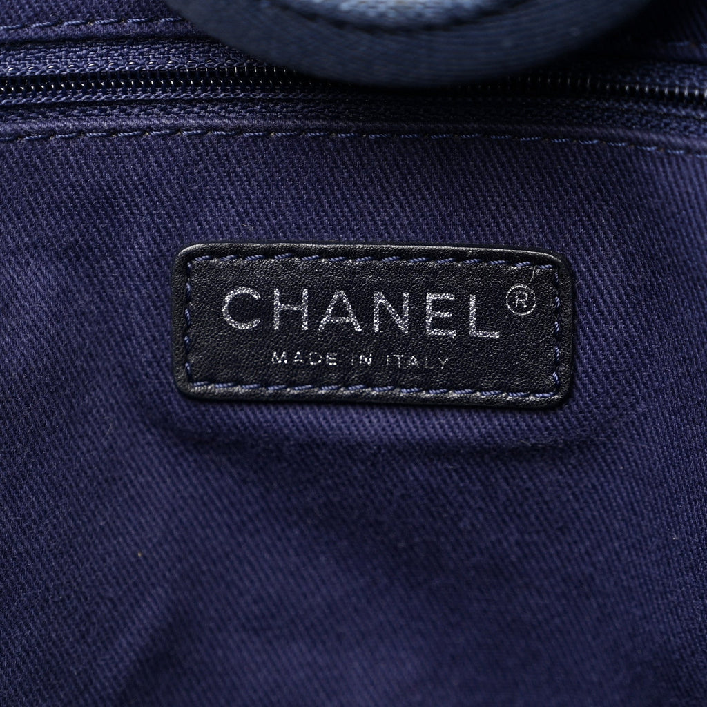 Canvas Medium Deauville Tote Blue