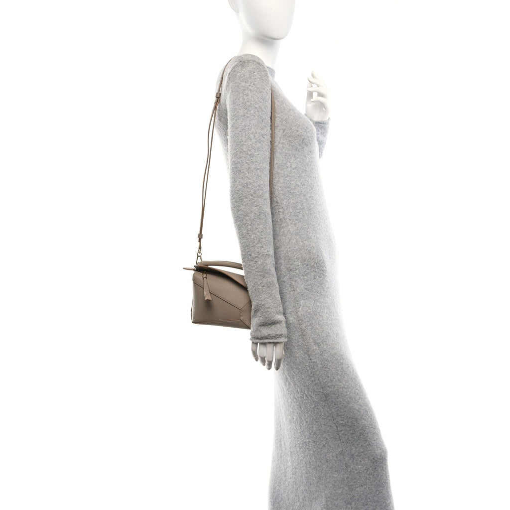 Calfskin Mini Puzzle Edge Bag Sand
