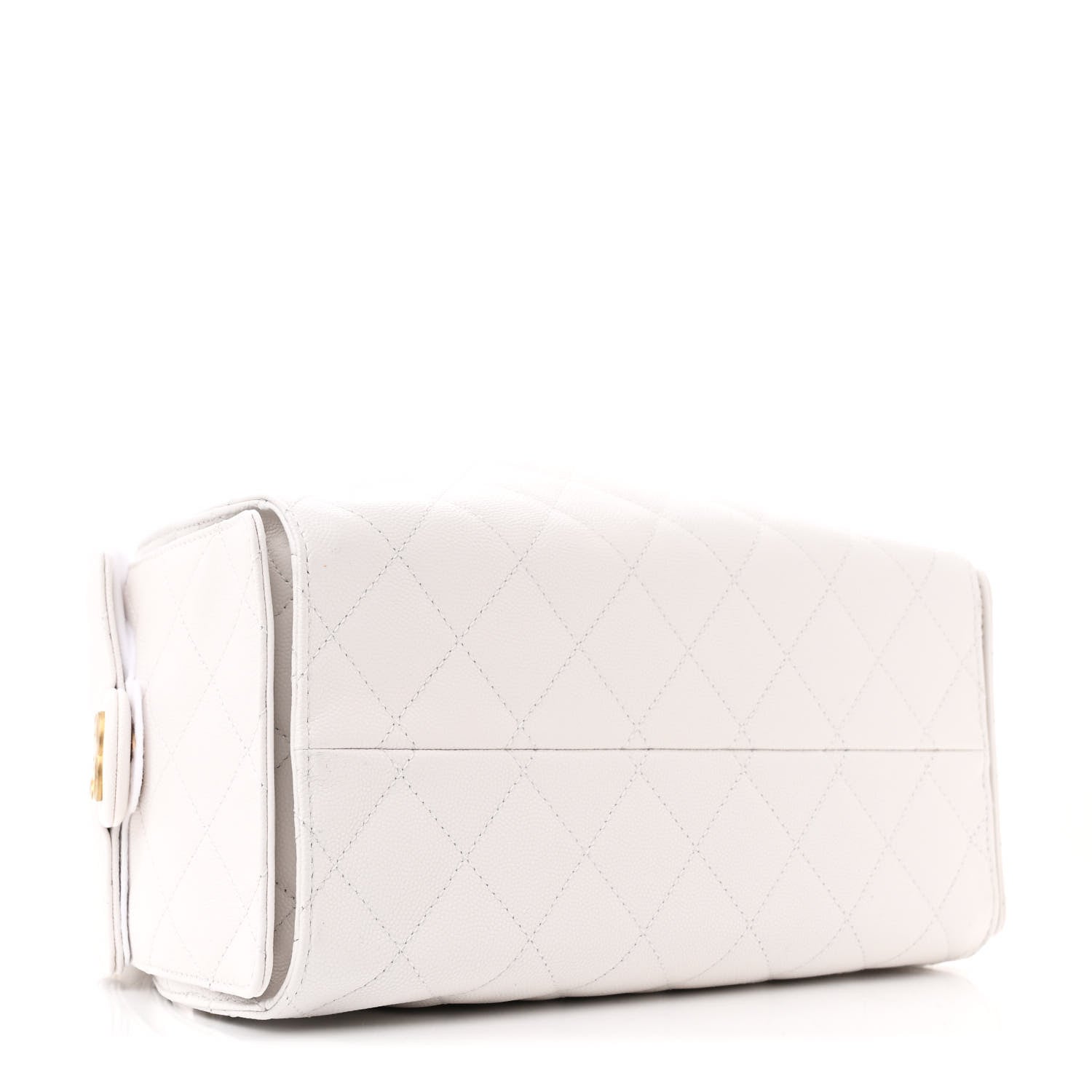 Caviar Quilted Small Chanel 25 Handbag White