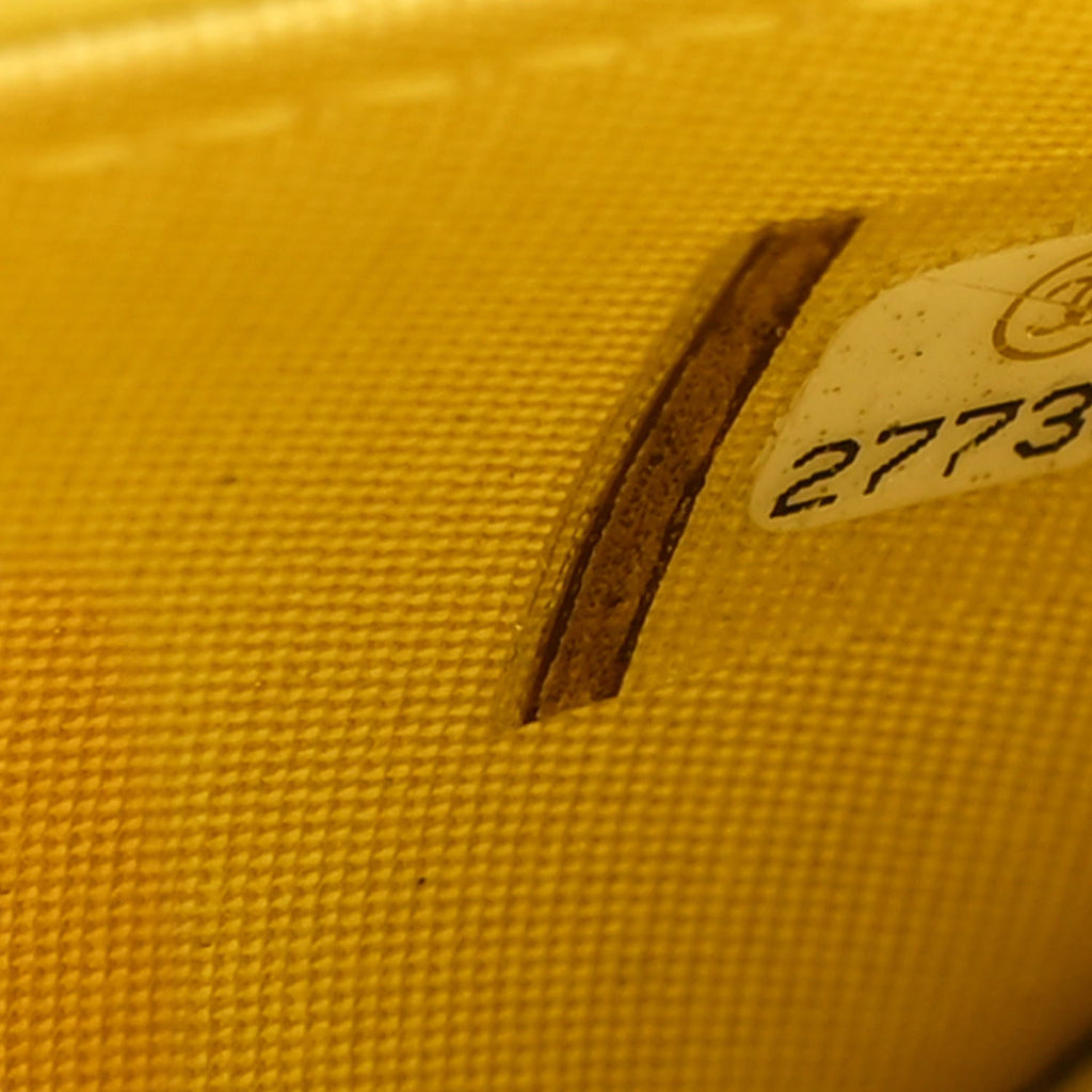Lambskin Cotten Woven Boy Wallet On Chain WOC Yellow