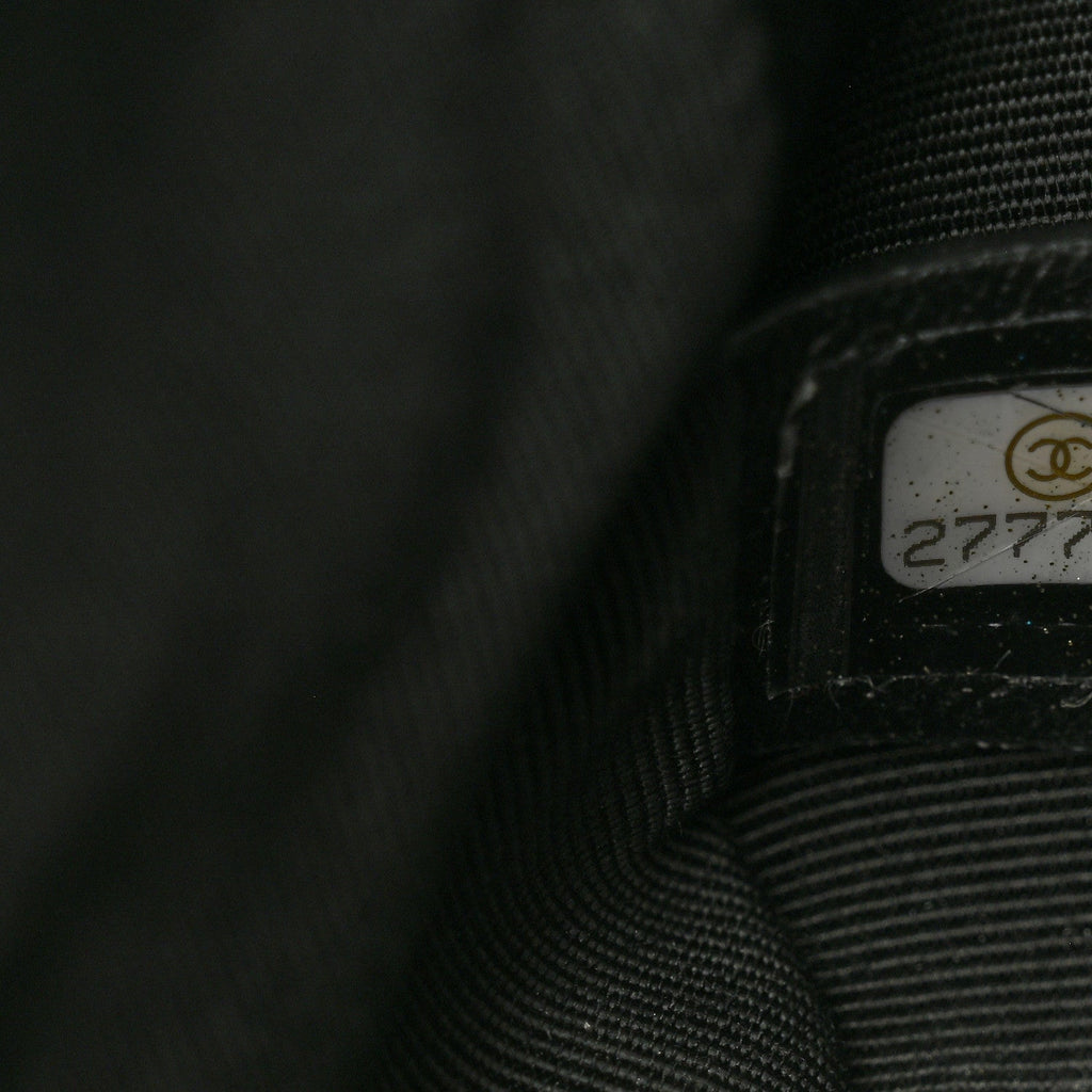 Tweed Mini Pearl Handle Flap Black Ecru