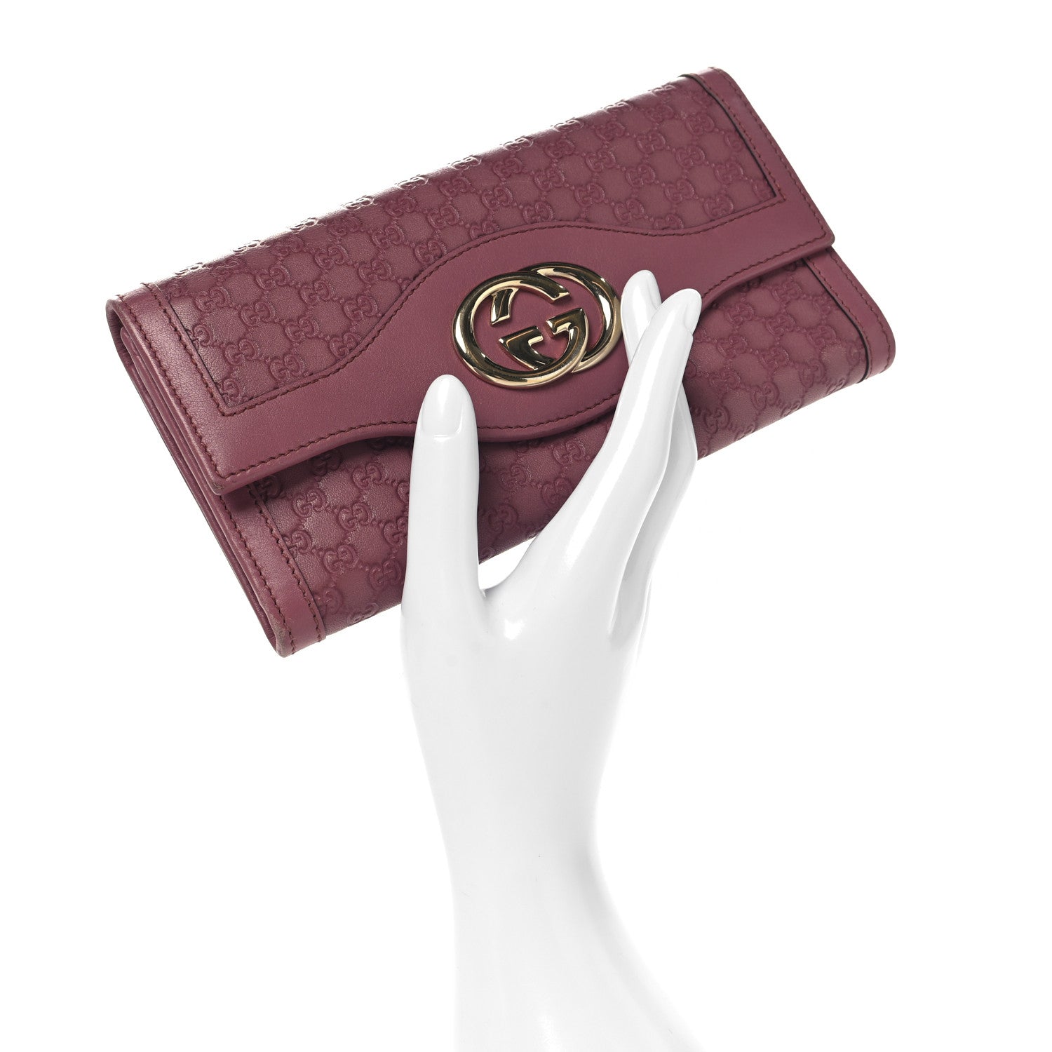 Microguccissima Sukey Continental Wallet Vintage Rose