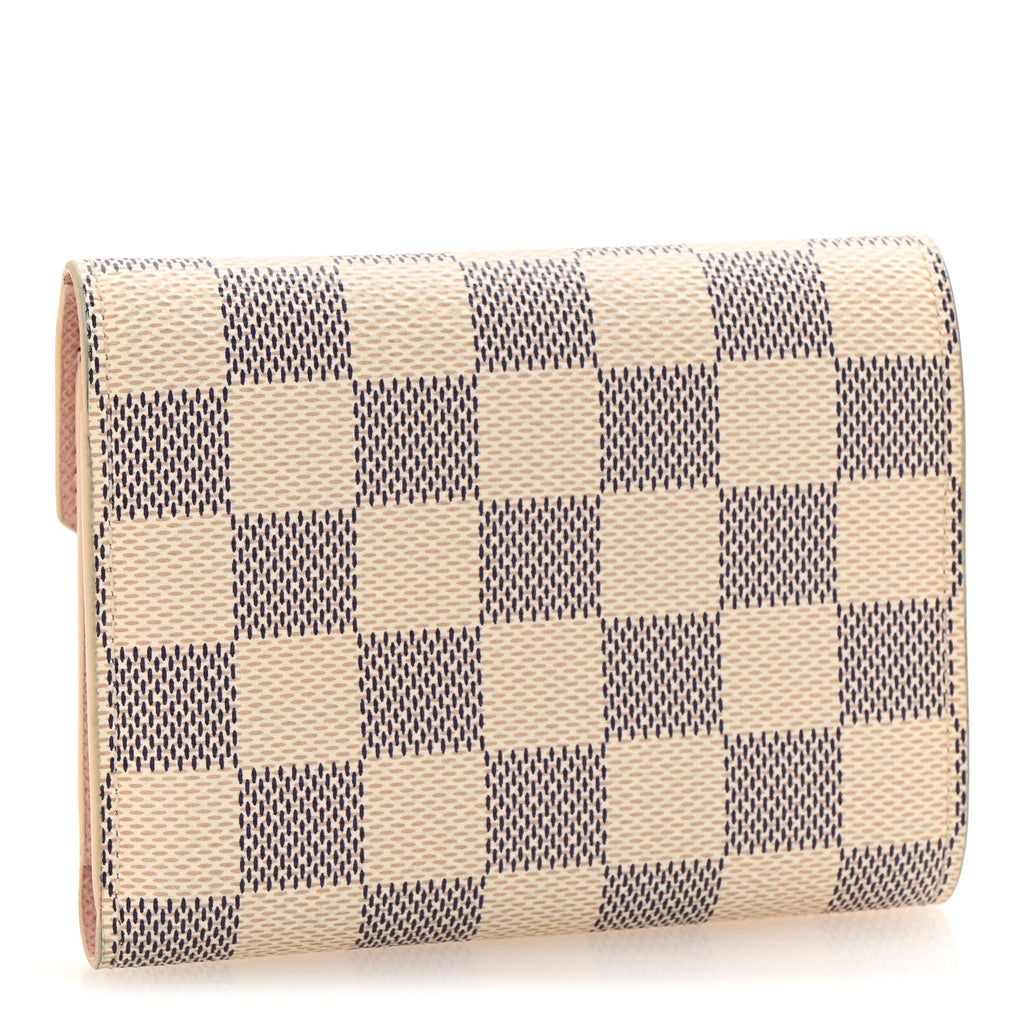 Damier Azur Victorine Wallet Rose Ballerine