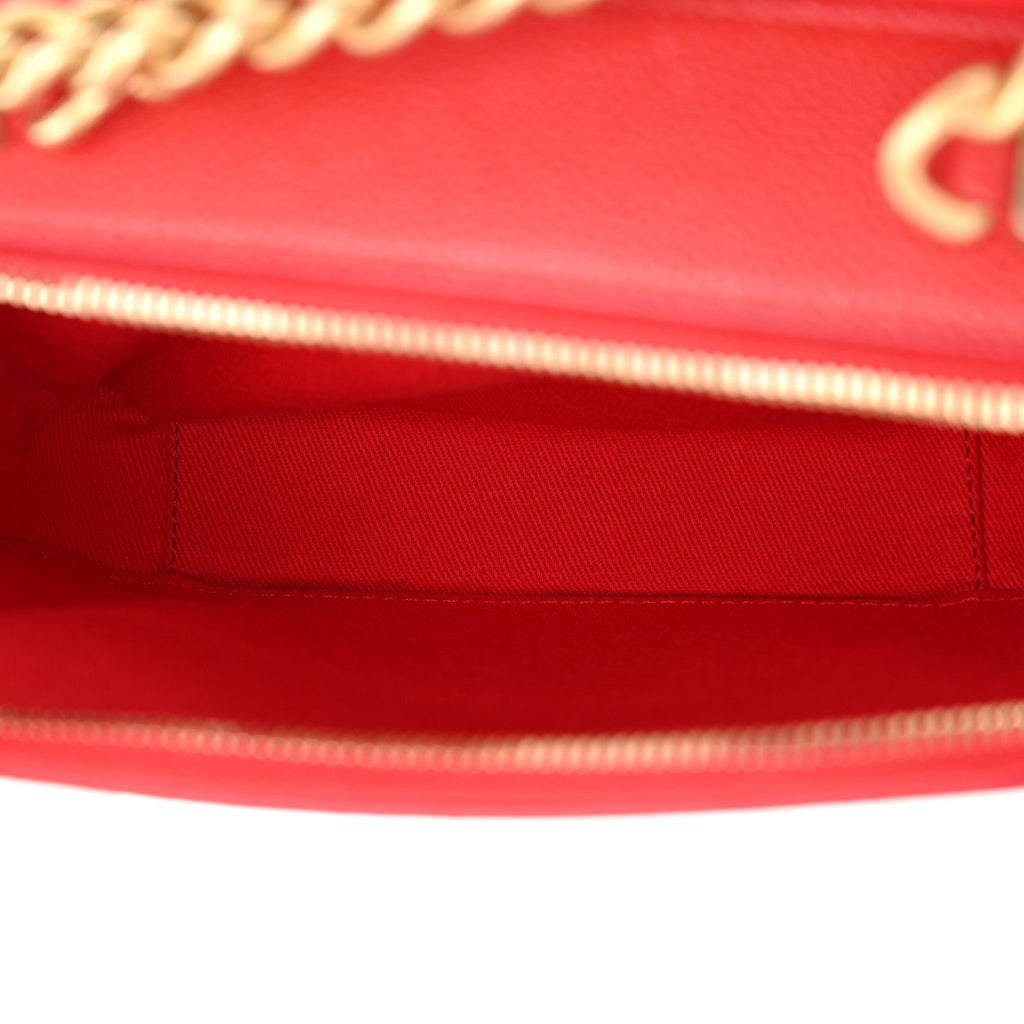 Caviar Quilted Small Camera Bag Red