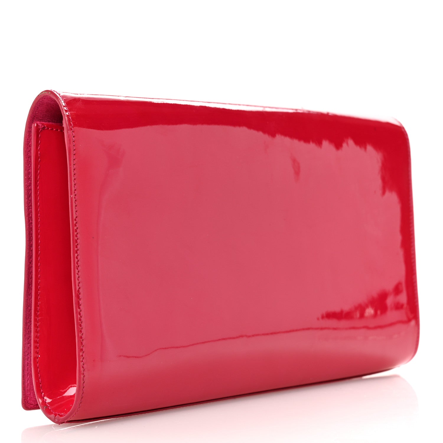 Patent Monogram Large Belle De Jour Clutch Fuchsia