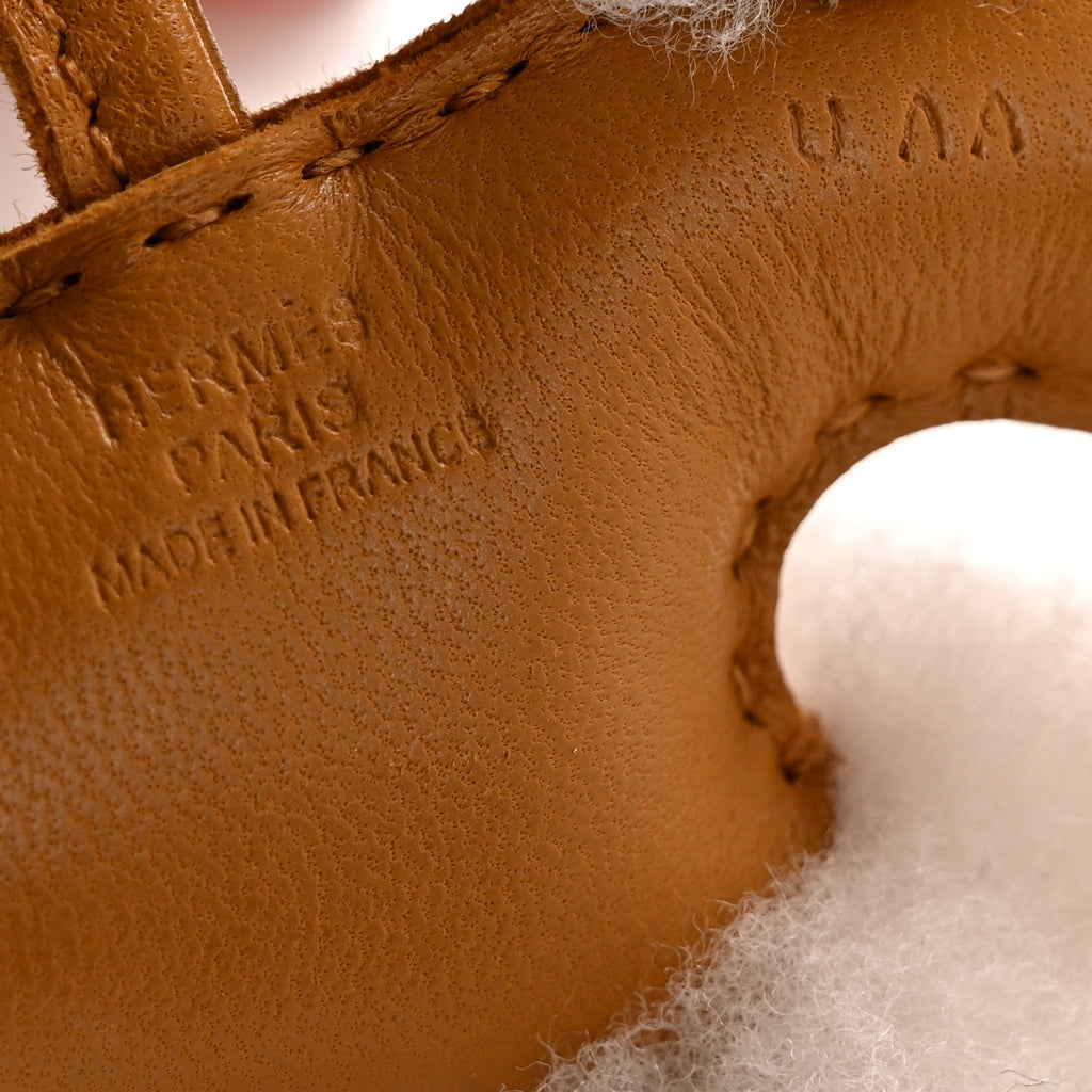 Milo Lambskin Shearling Budy Charm Sesame