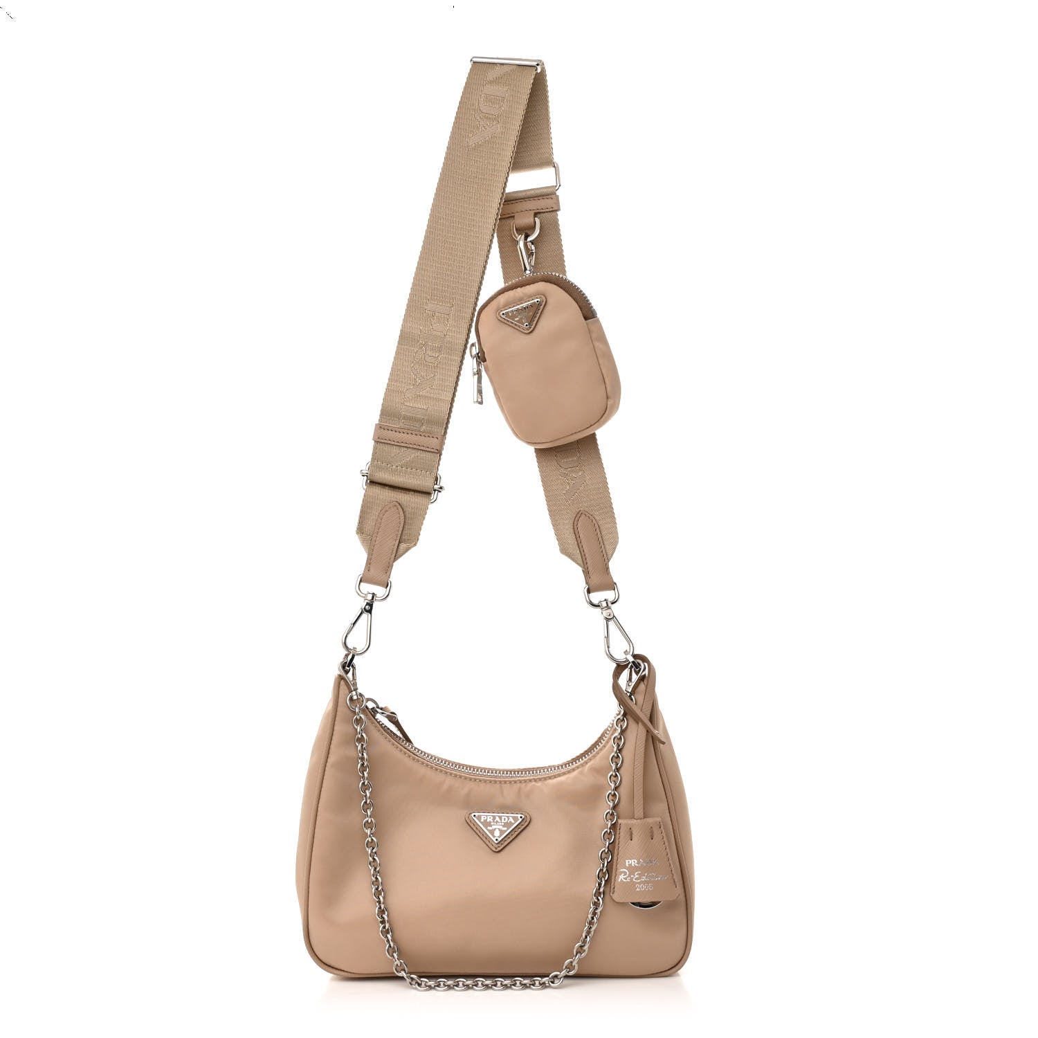 Re-Nylon Saffiano Re-Edition 2005 Shoulder Bag Cammeo
