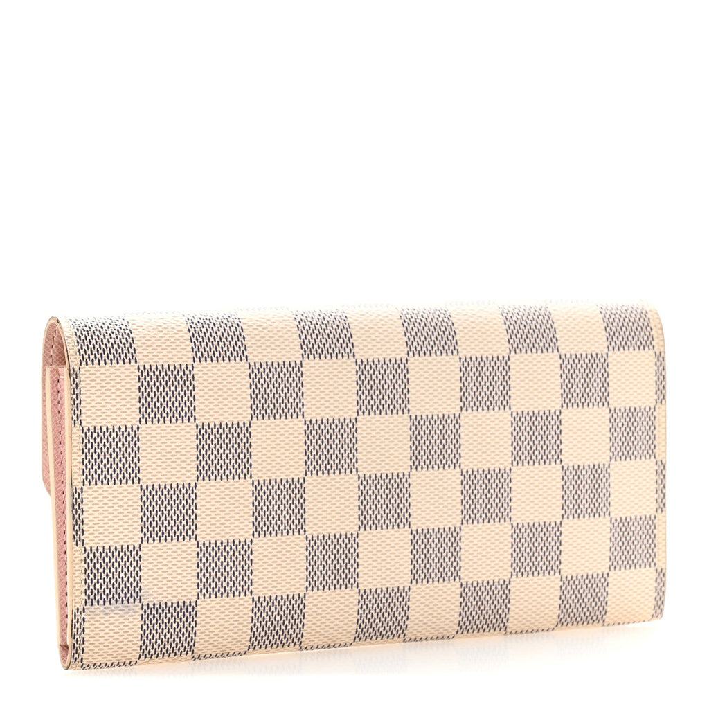 Damier Azur Emilie Wallet Rose Ballerine