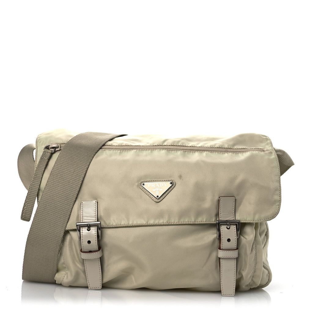 Tessuto Nylon Vela Messenger Bag Lino