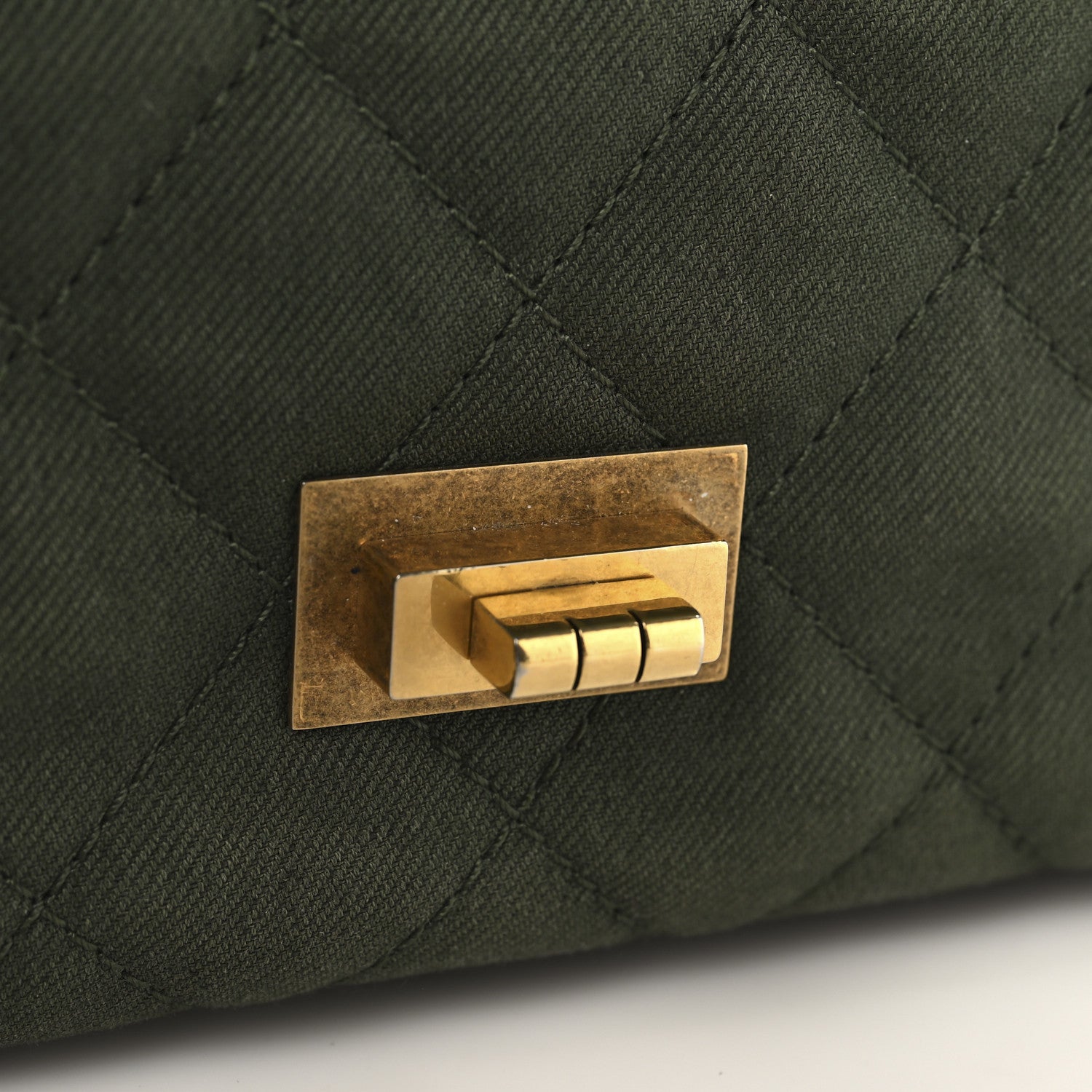 Canvas Quilted 2.55 Reissue 227 Flap Green