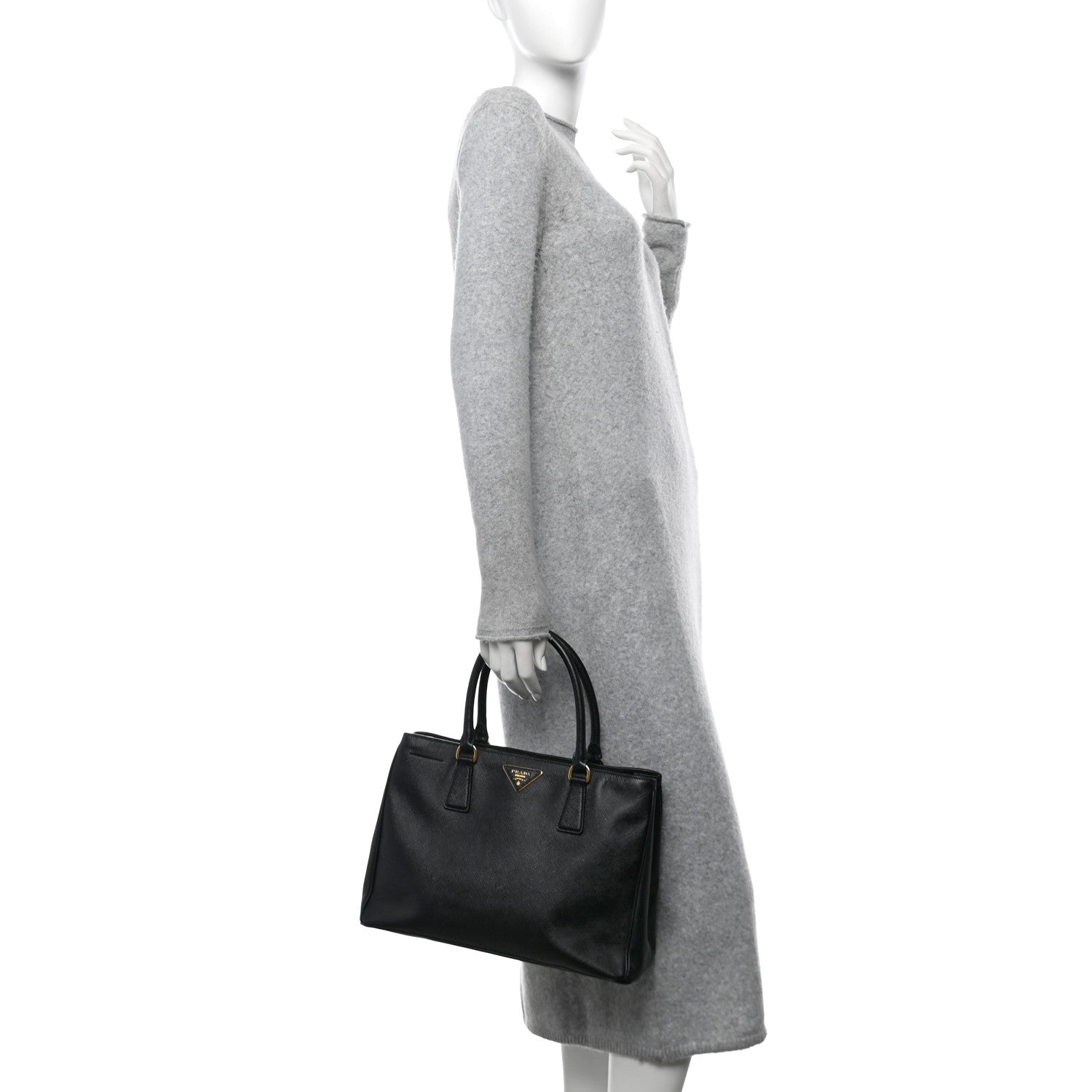 Saffiano Lux Medium Tote Tote Black