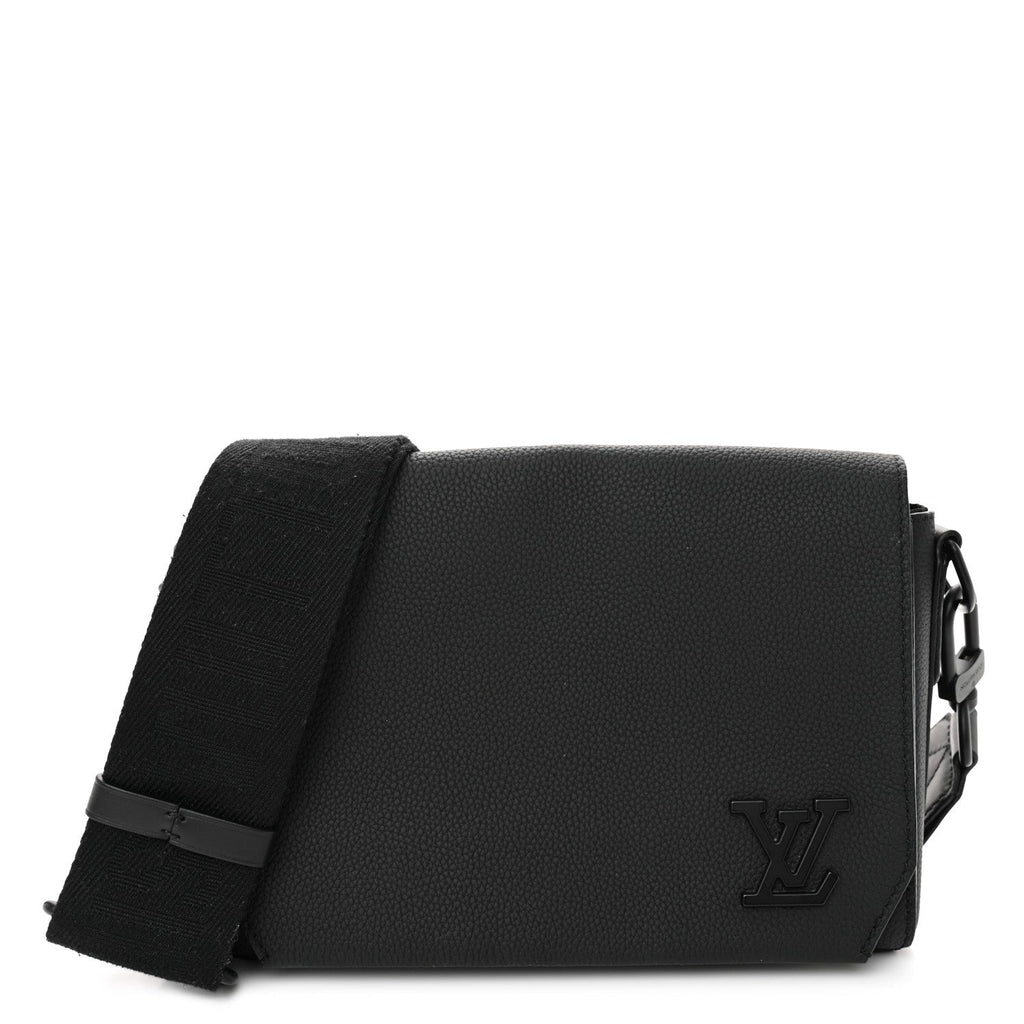 Calfskin Aerogram Takeoff Messenger PM Black