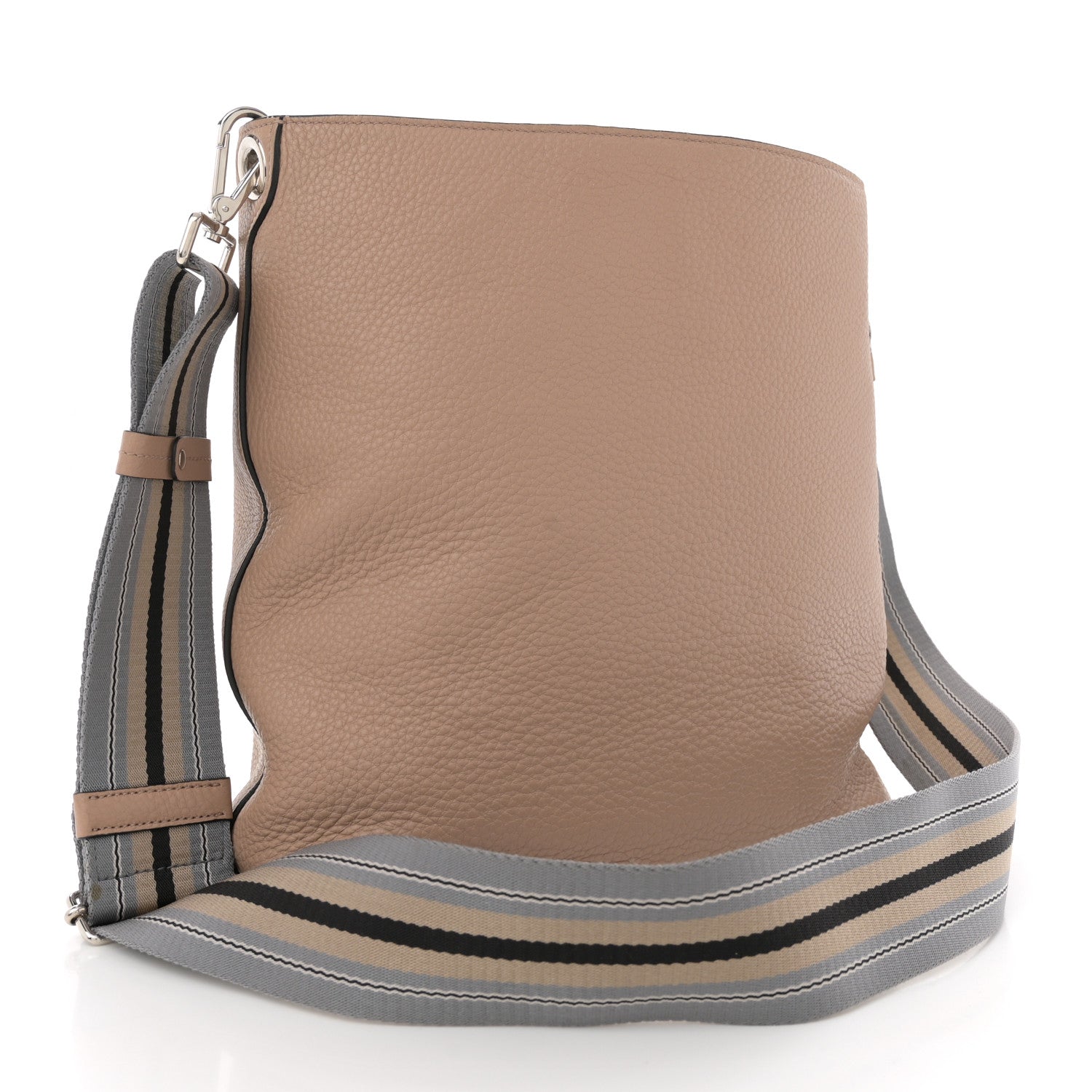 Vitello Phenix Embossed Logo Shoulder Bag Cammeo