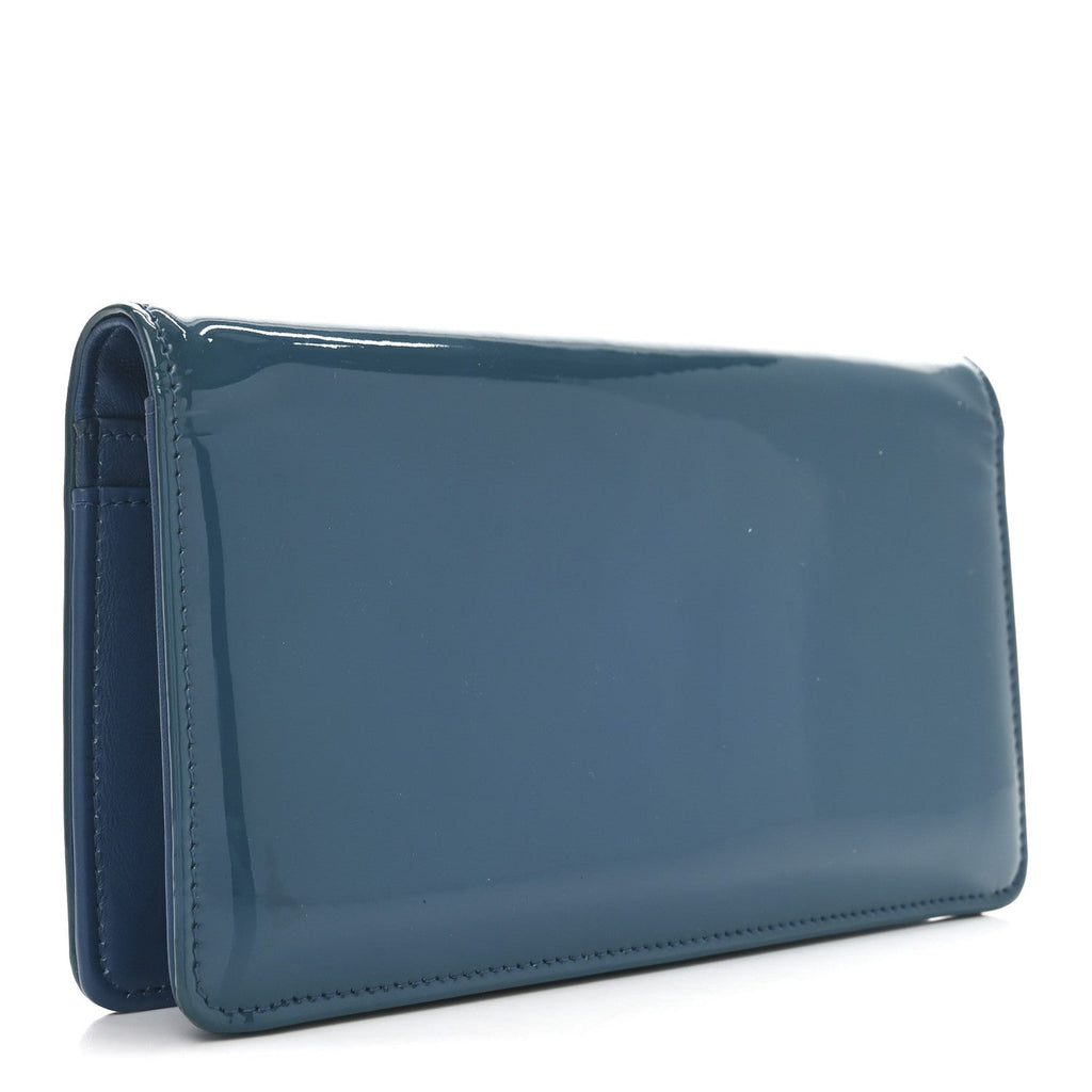 Patent CC Trousse Maquil Yen Wallet Blue