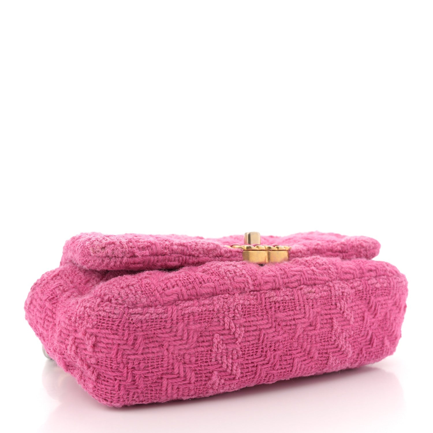 Tweed Quilted Chanel 19 Waist Bag Pink