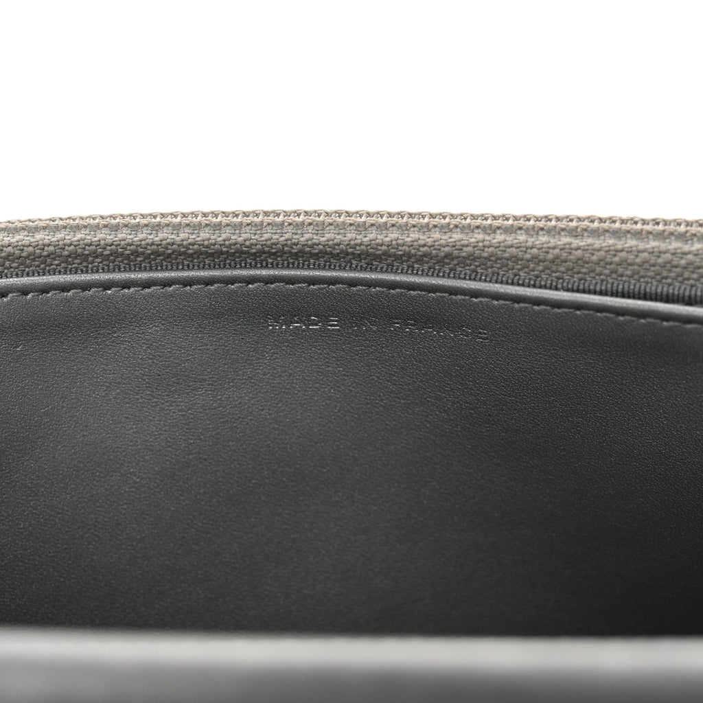 Metallic Aged Calfskin Quilted Reissue Wallet On Chain WOC Silver