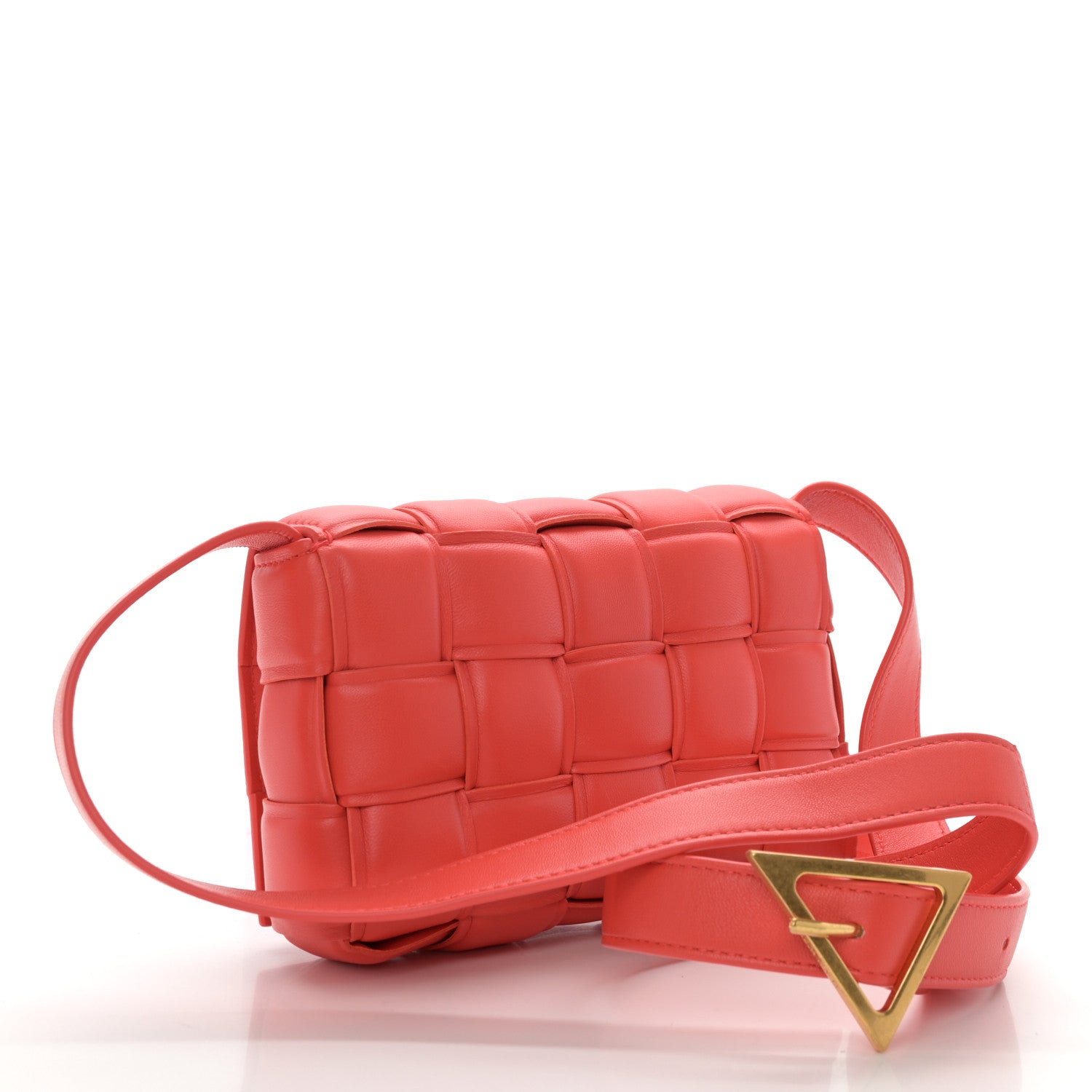 Nappa Maxi Intrecciato Small Padded Cassette Crossbody Bag Sunburst