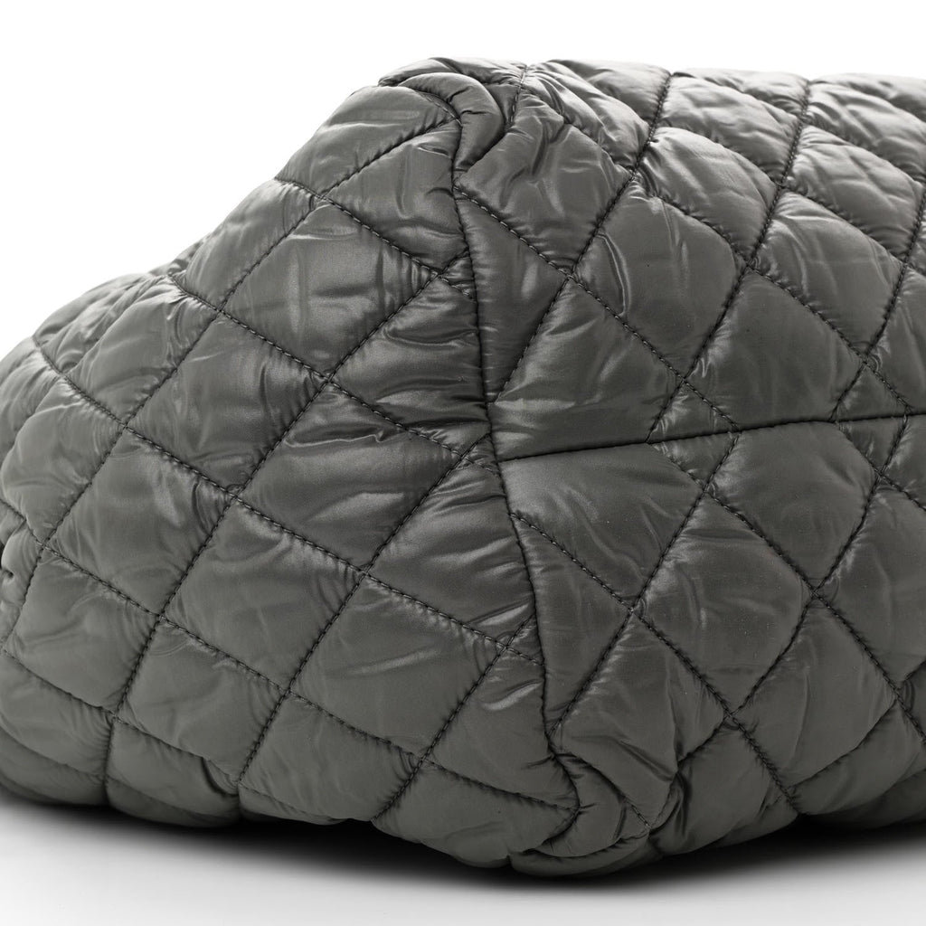 Nylon Quilted Coco Cocoon Bowler Grey