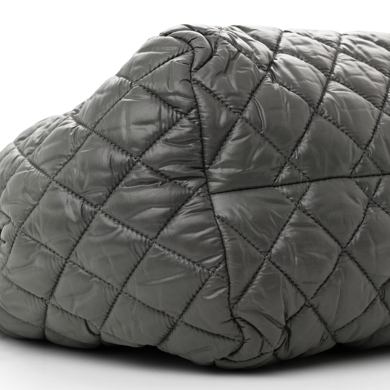 Nylon Quilted Coco Cocoon Bowler Grey