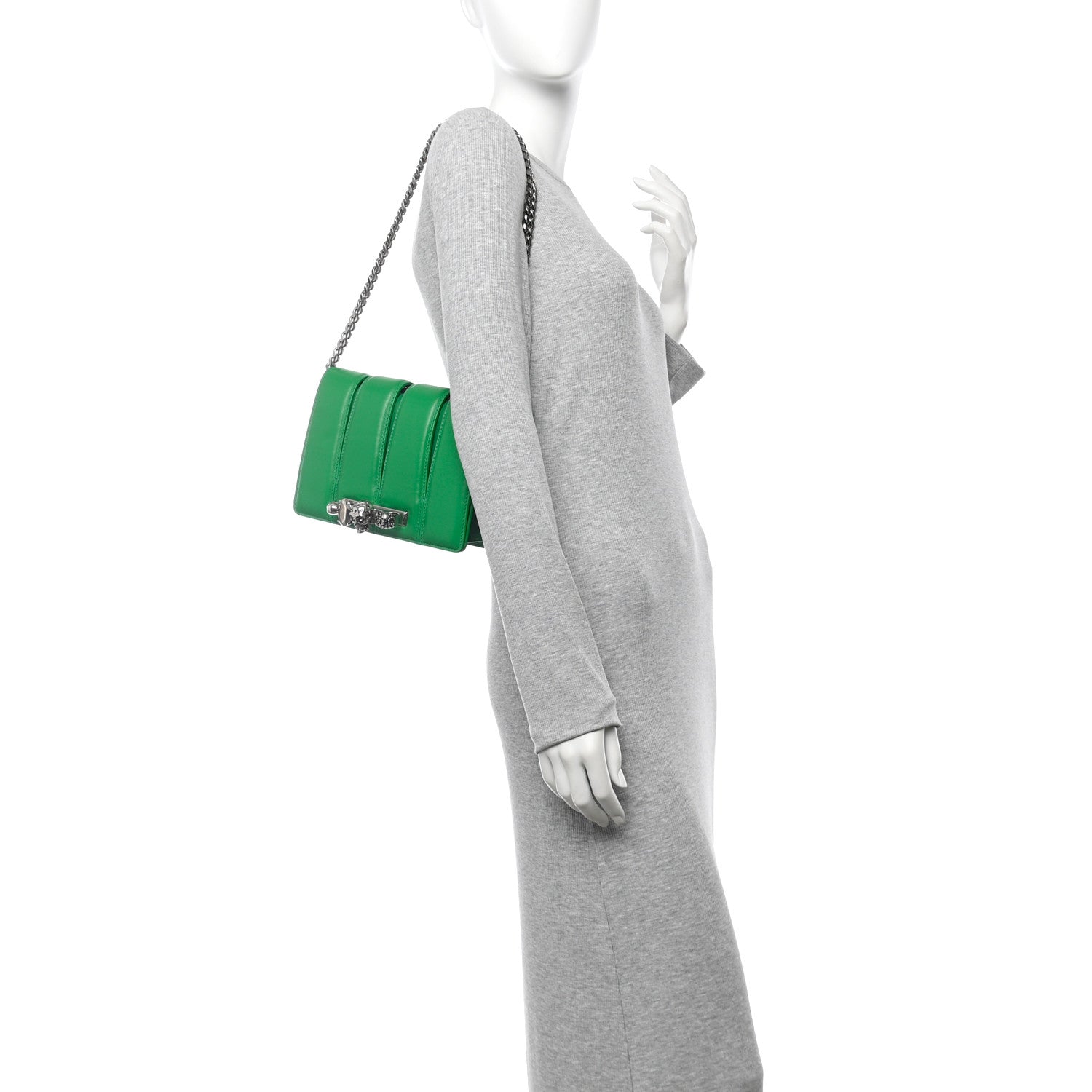 Calfskin Small Slash Bag Bright Green