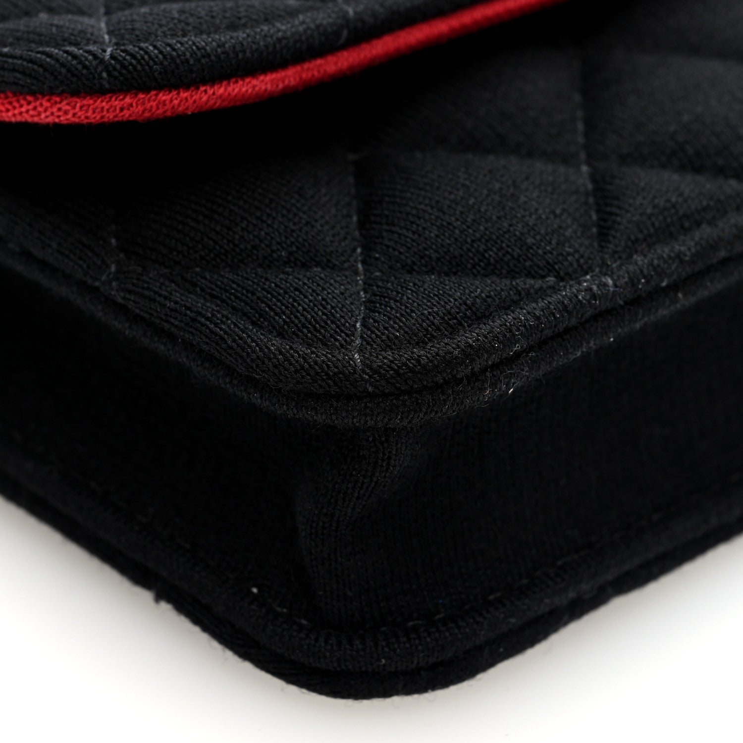 Jersey Quilted Micro Mini Flap Black