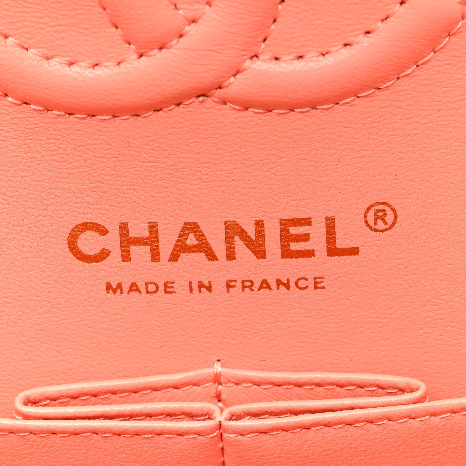 Lambskin Quilted Small Double Flap Light Orange