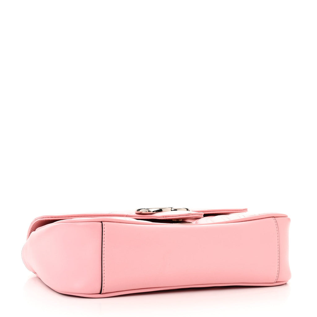 Calfskin Matelasse Small GG Marmont Shoulder Bag Wild Rose