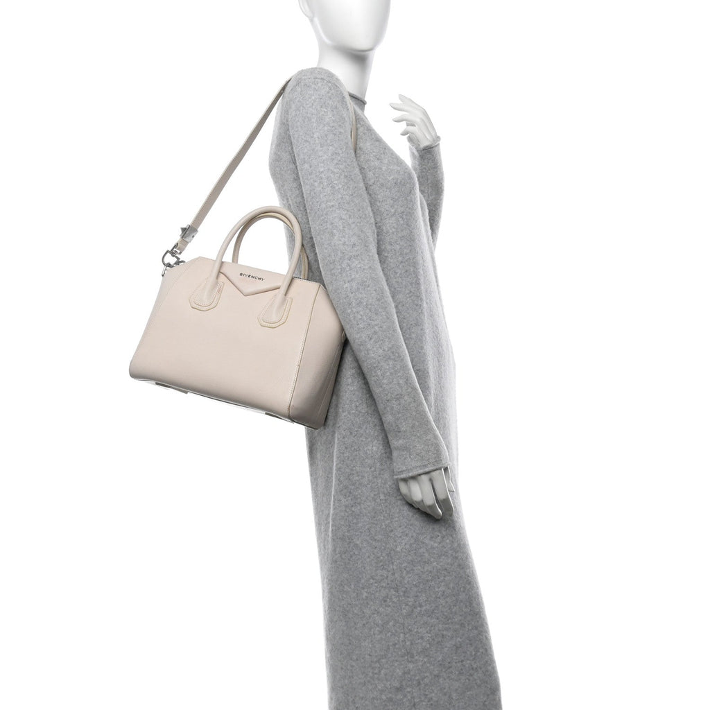 Sugar Goatskin Small Antigona Off White