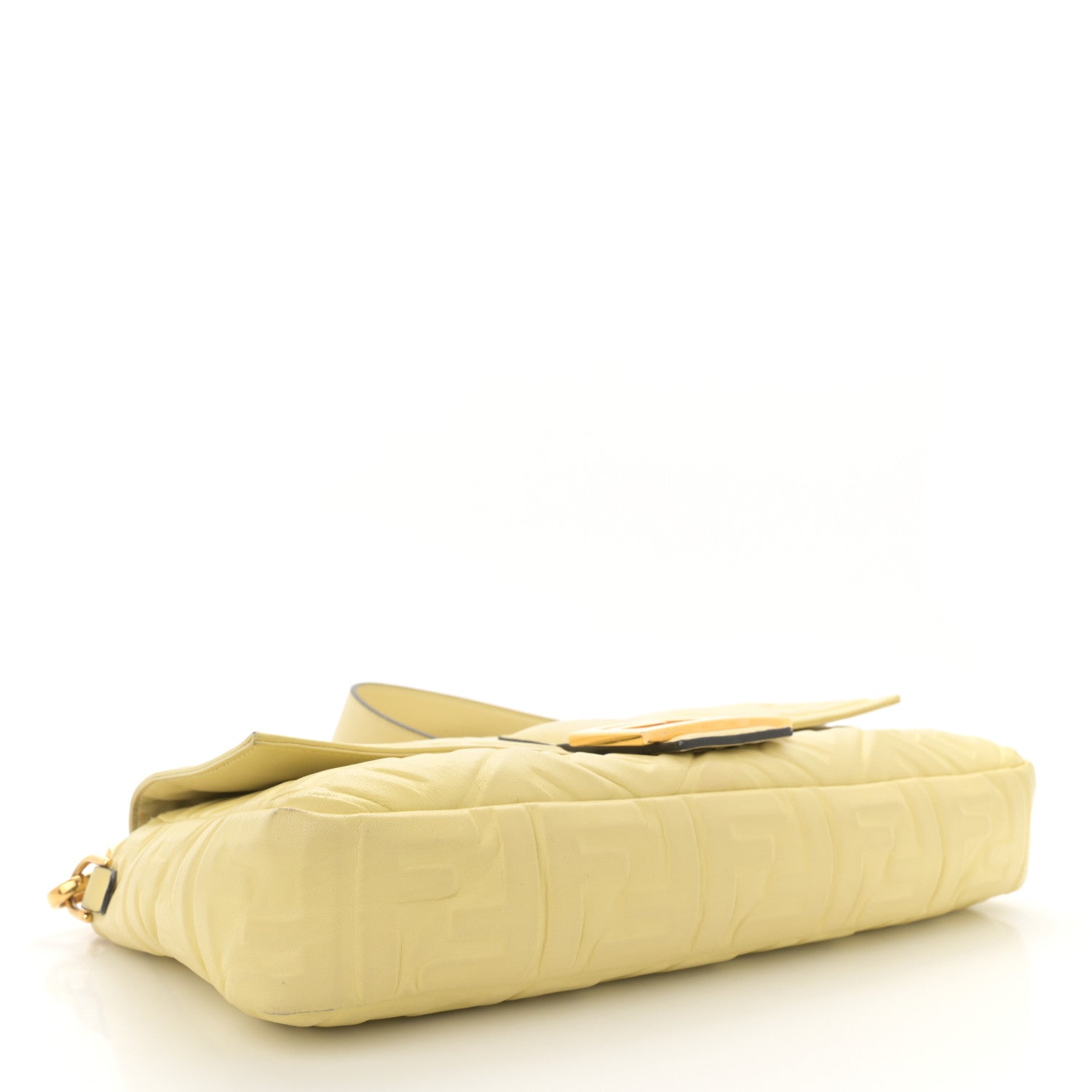 Nappa FF 1974 Embossed Large Baguette Banana